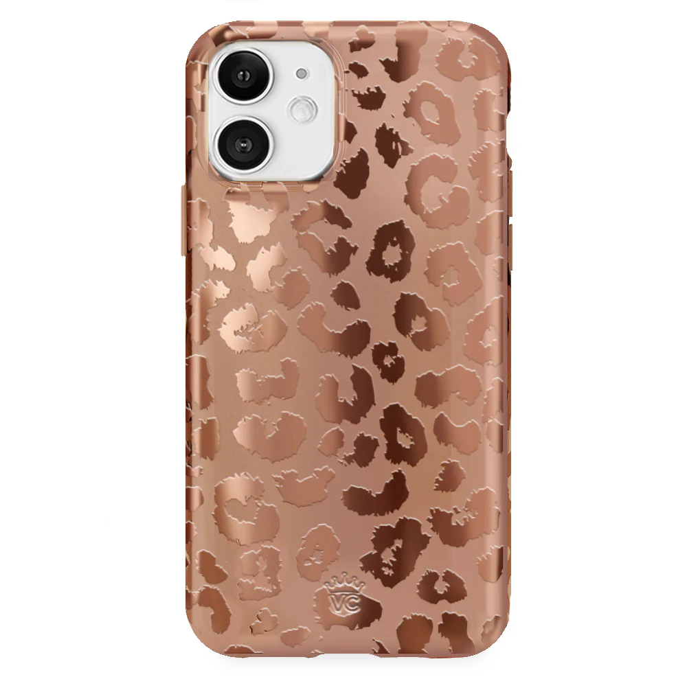 Bronze Chrome Leopard iPhone Case - Image 61