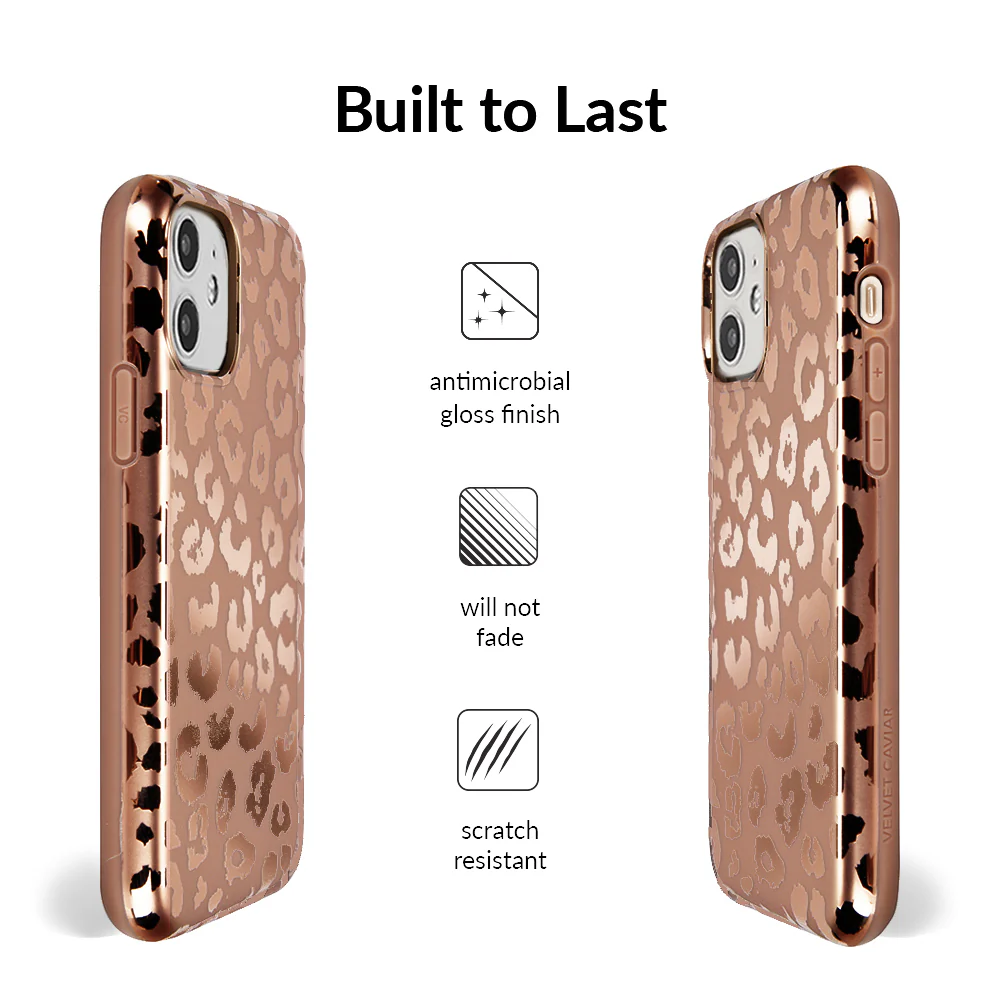 Bronze Chrome Leopard iPhone Case - Image 64