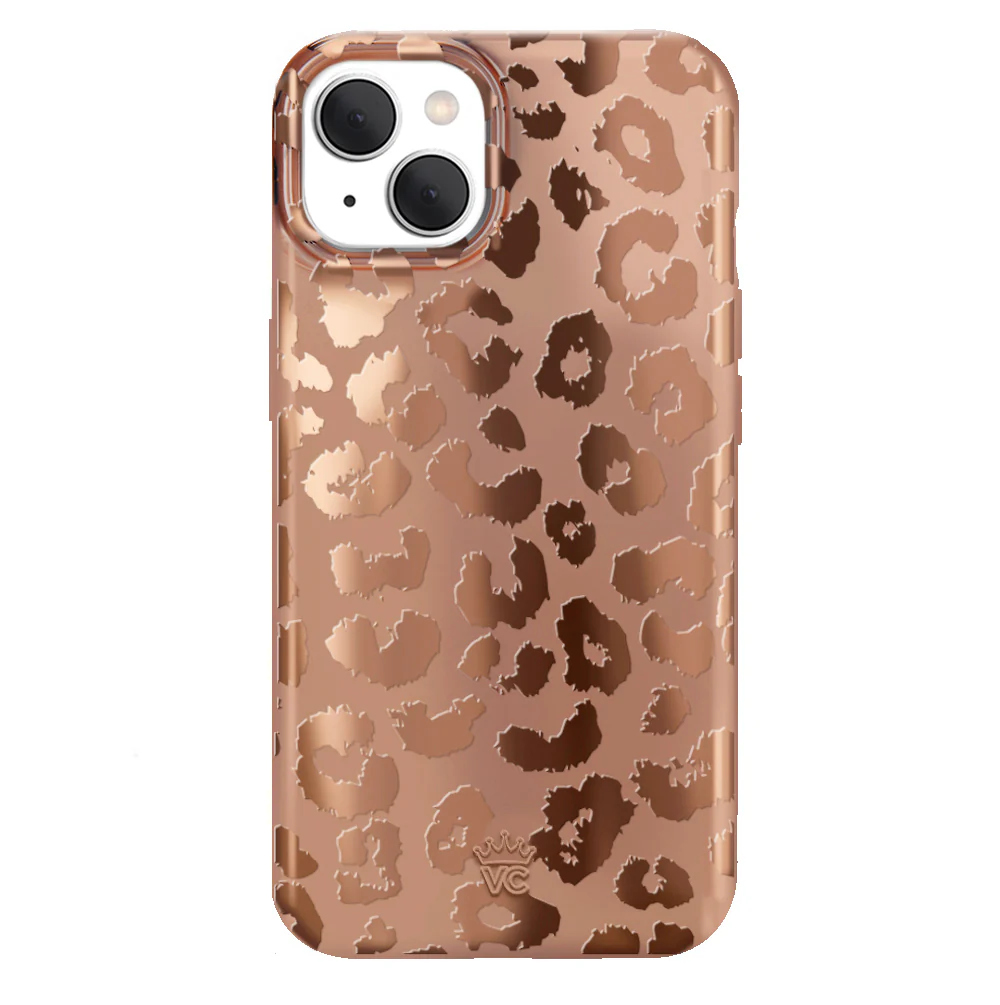 Bronze Chrome Leopard iPhone Case - Image 82