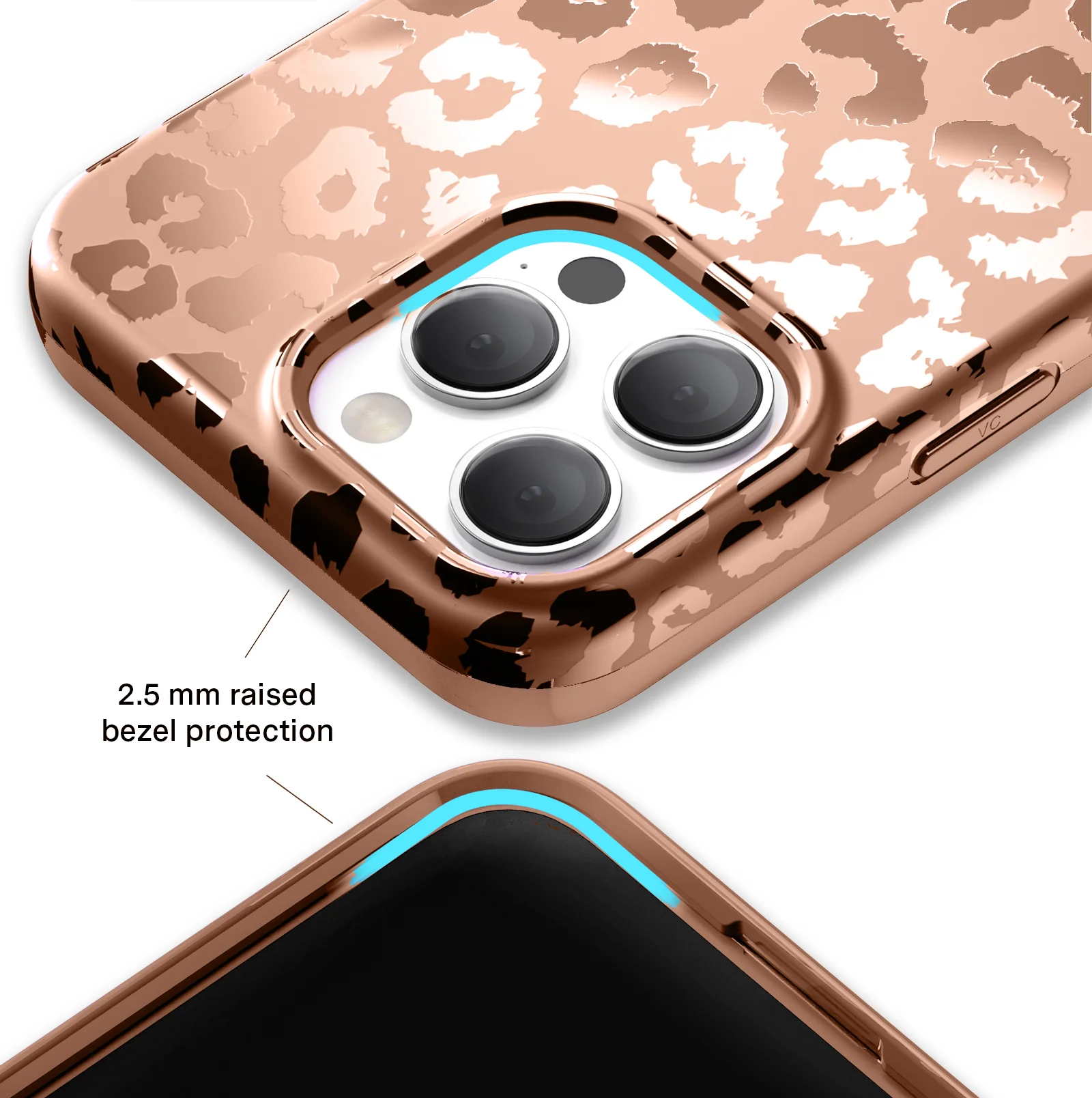 Bronze Chrome Leopard iPhone Case - Image 88