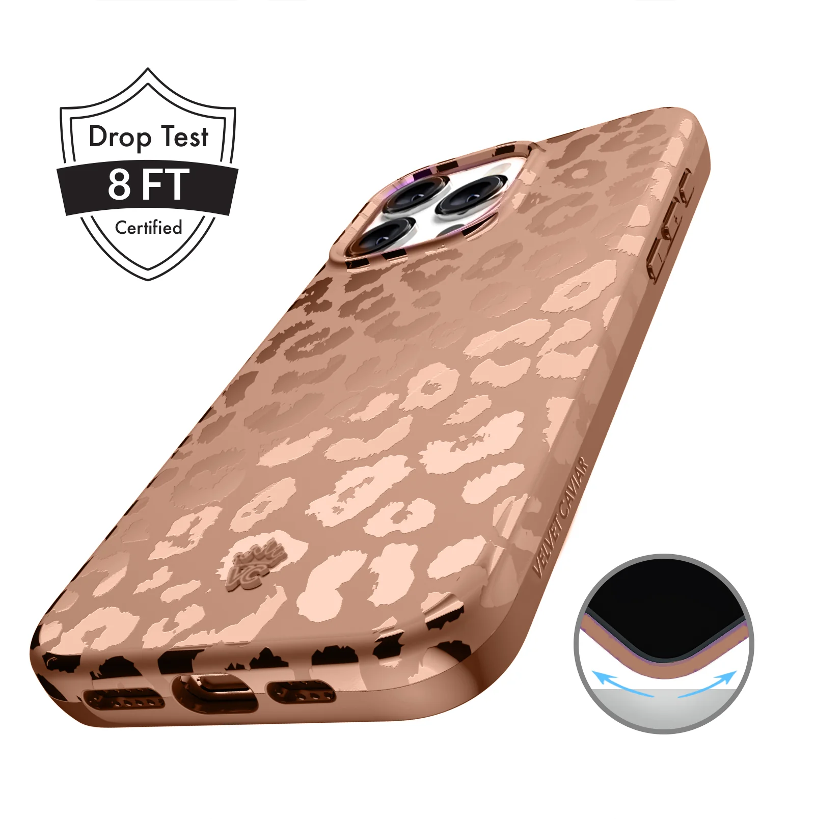 Bronze Chrome Leopard iPhone Case - Image 90