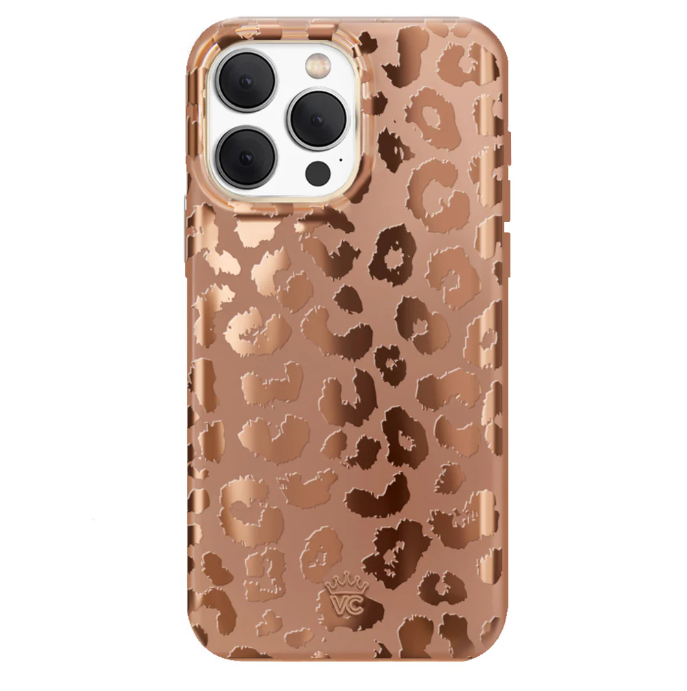 Bronze Chrome Leopard iPhone Case - Image 92