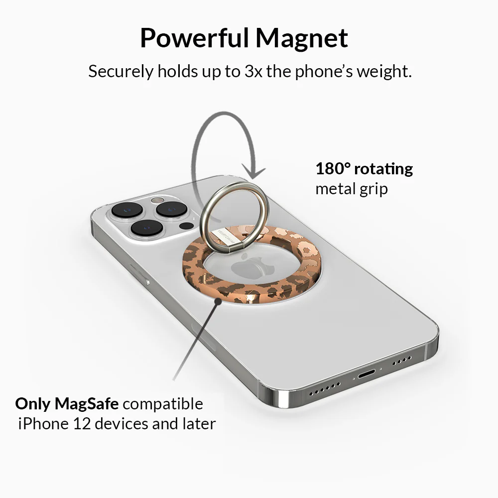 Bronze Chrome Leopard MagSafe Grip Ring - Image 3