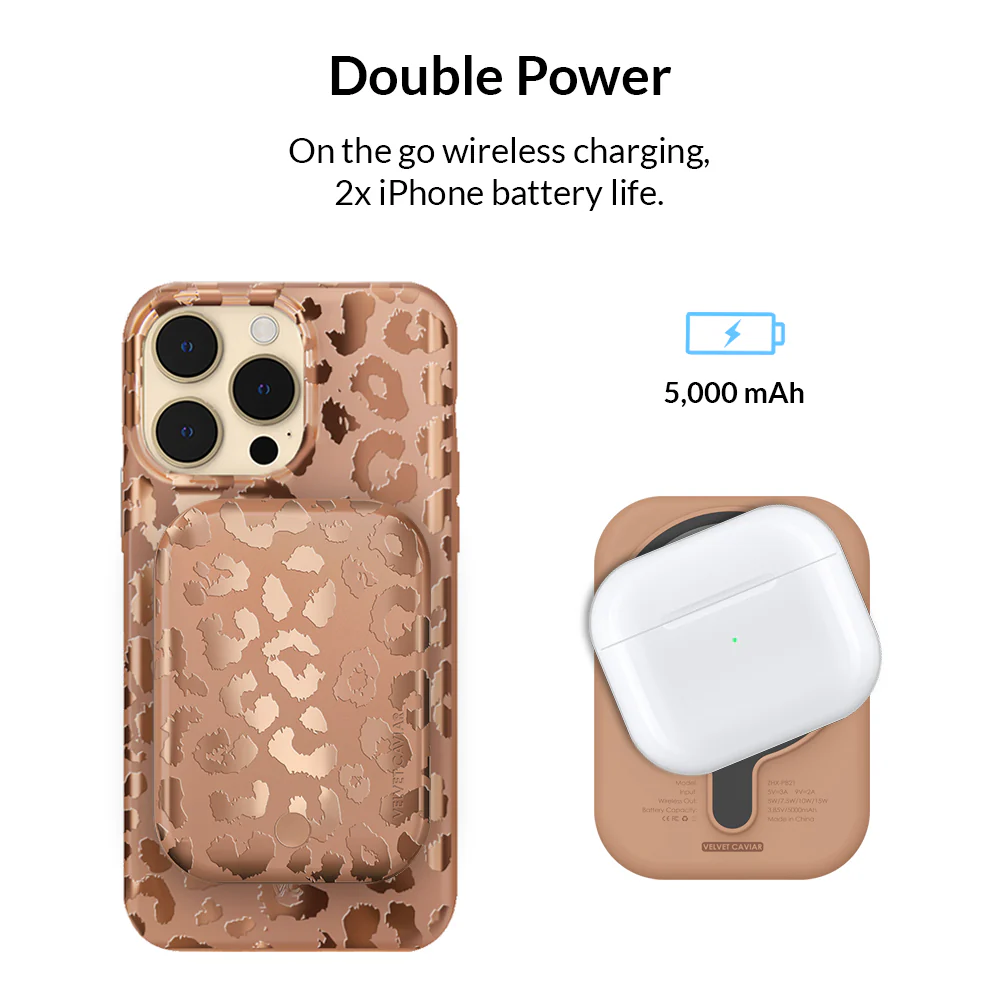 Bronze Leopard MagSafe Battery Power Pack - Image 3