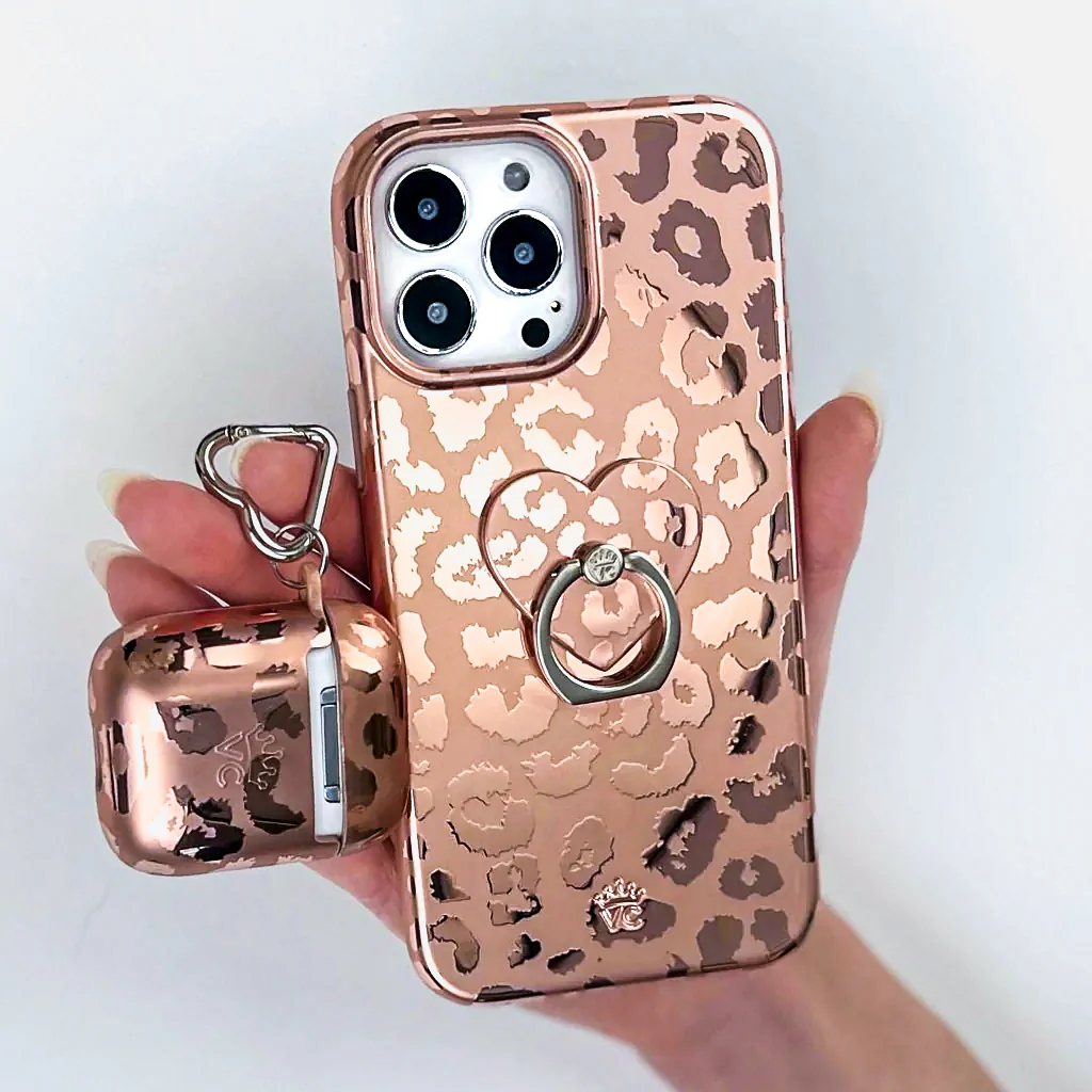 Bronze Chrome Leopard Phone Ring - Image 2