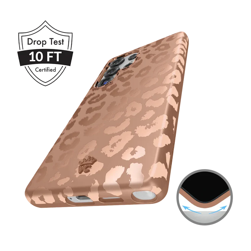 Bronze Chrome Leopard Samsung Case - Image 64
