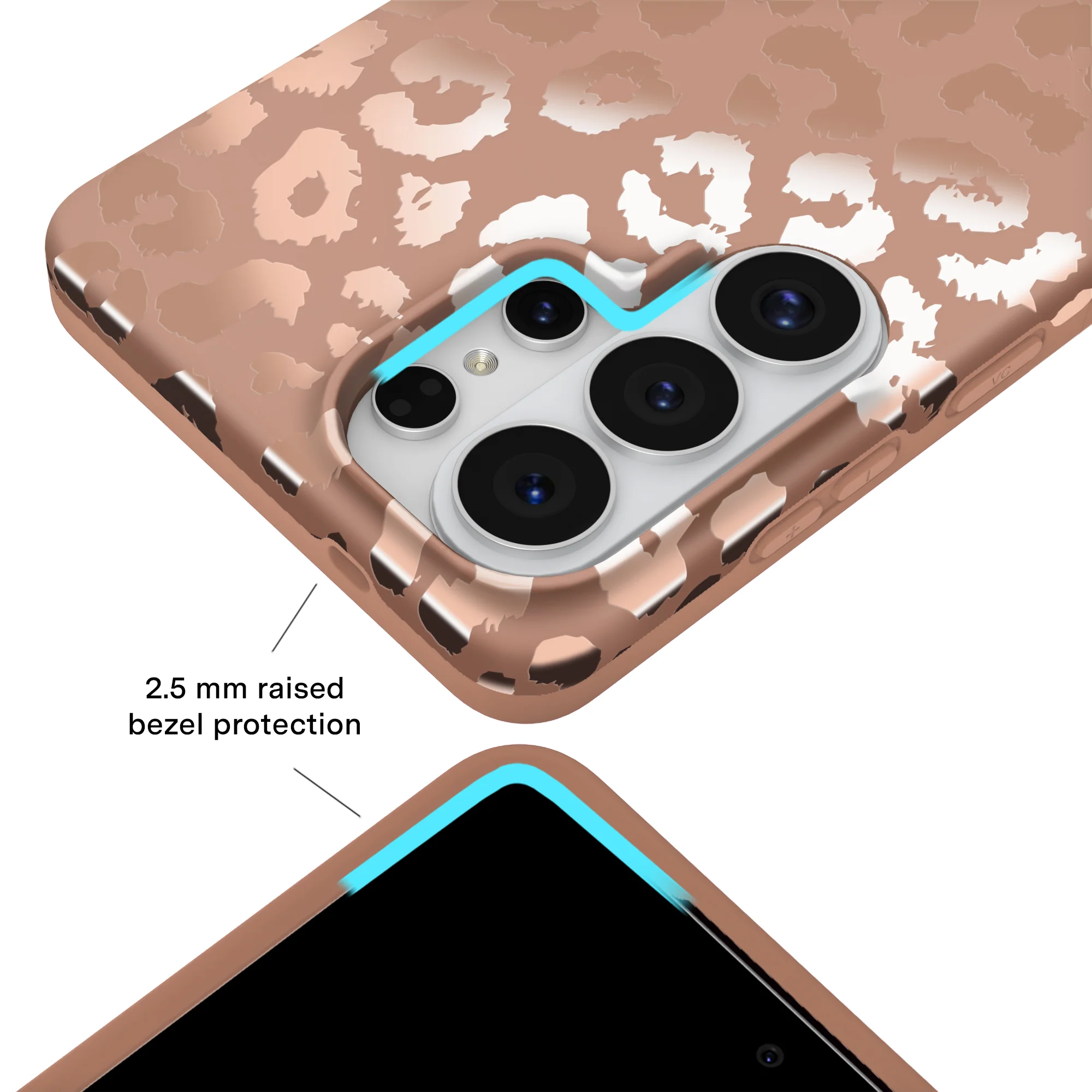 Bronze Chrome Leopard Samsung Case - Image 87