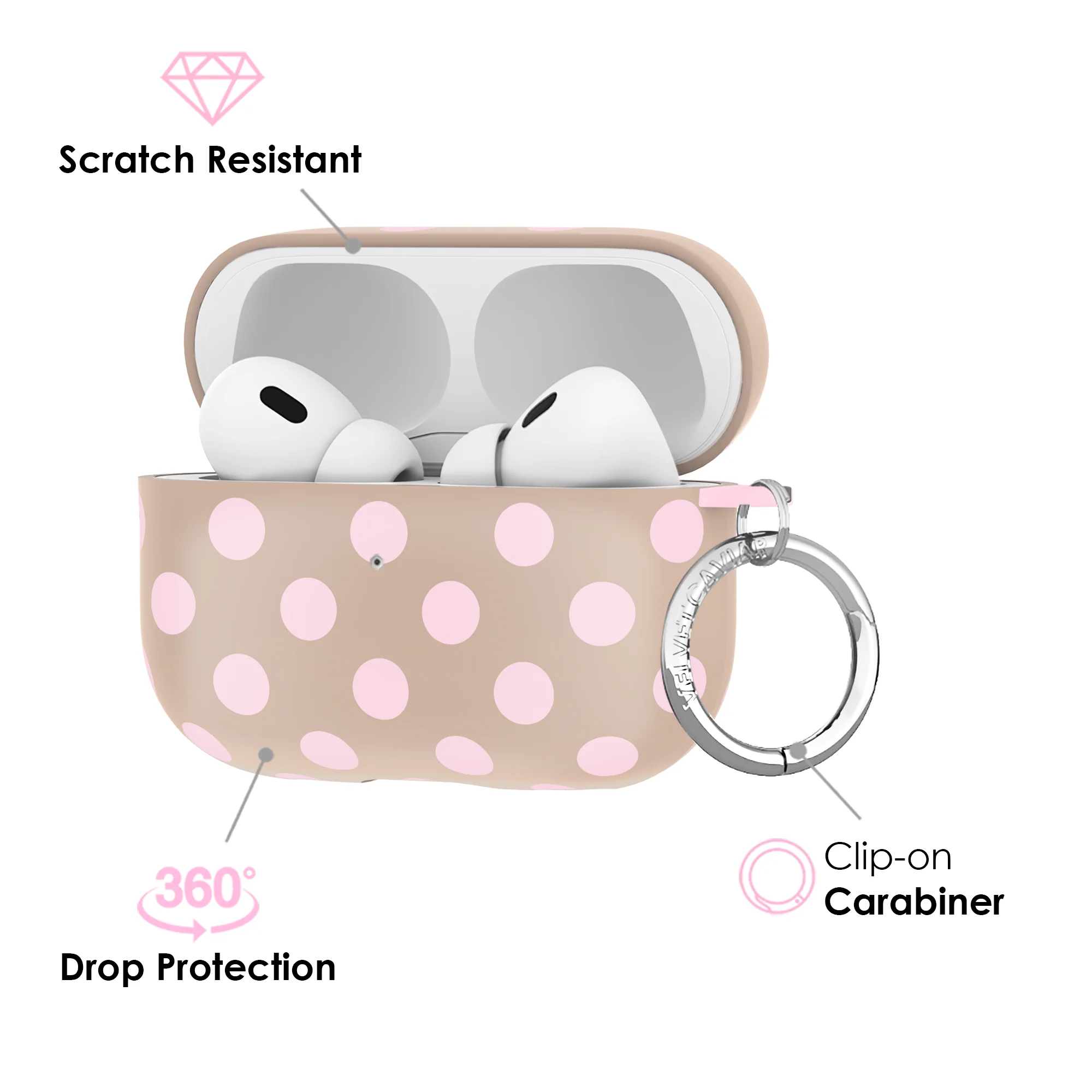 Brown Sugar Polka Dot AirPod Case - Image 18
