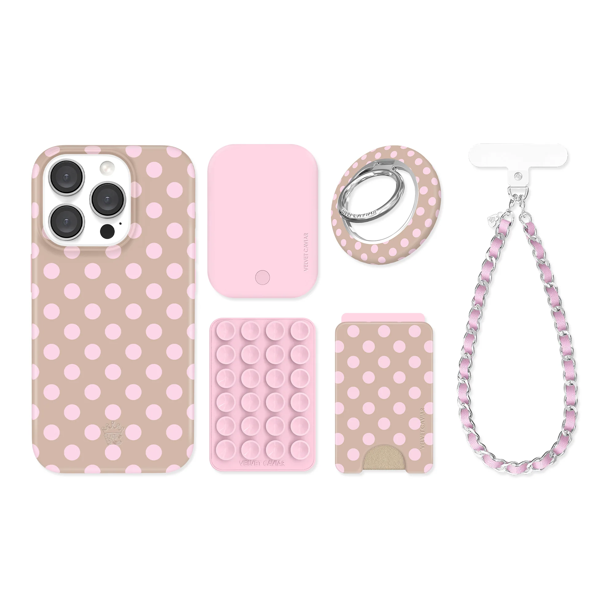 Brown Sugar Polka Dot iPhone Bundle Set - Image 15