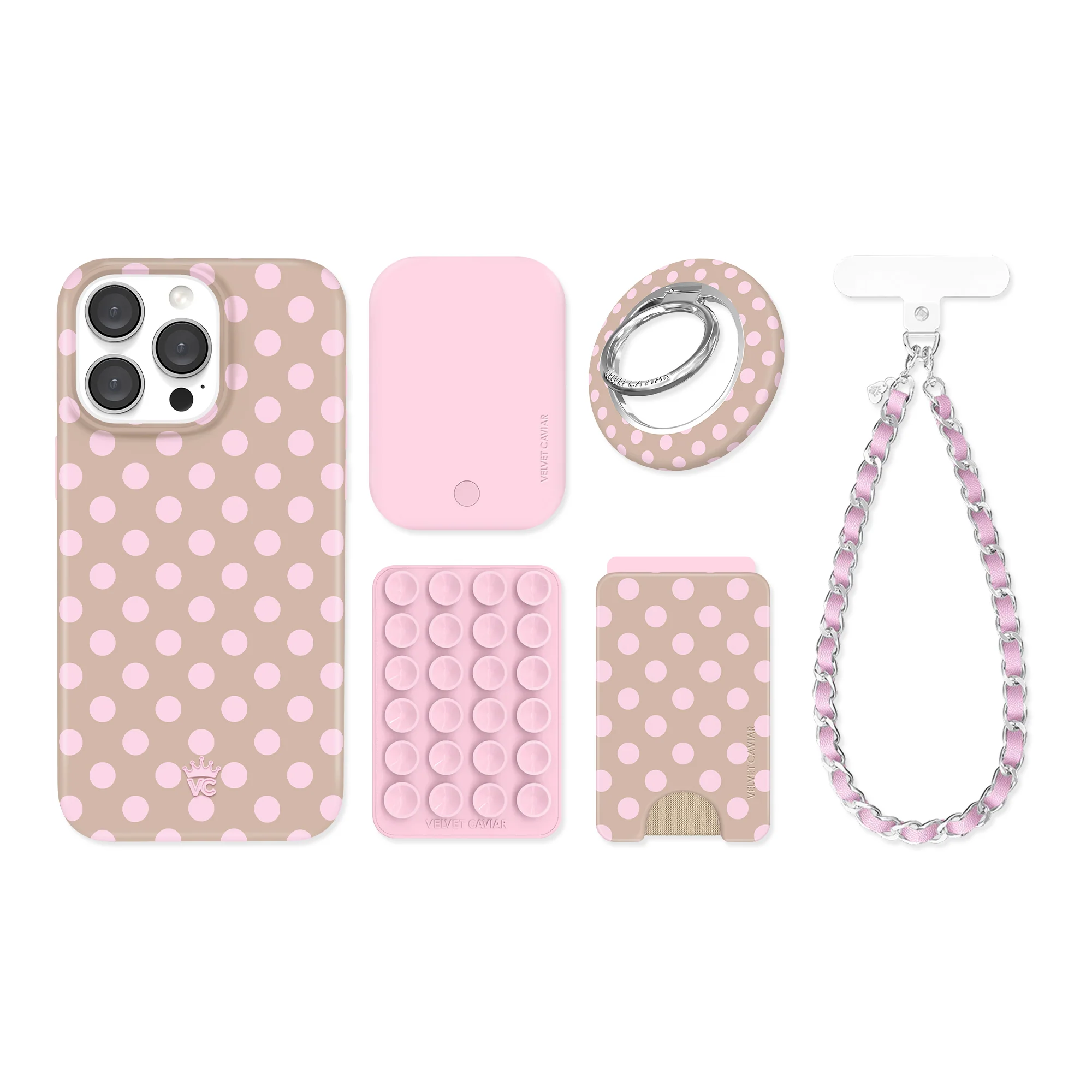 Brown Sugar Polka Dot iPhone Bundle Set - Image 36