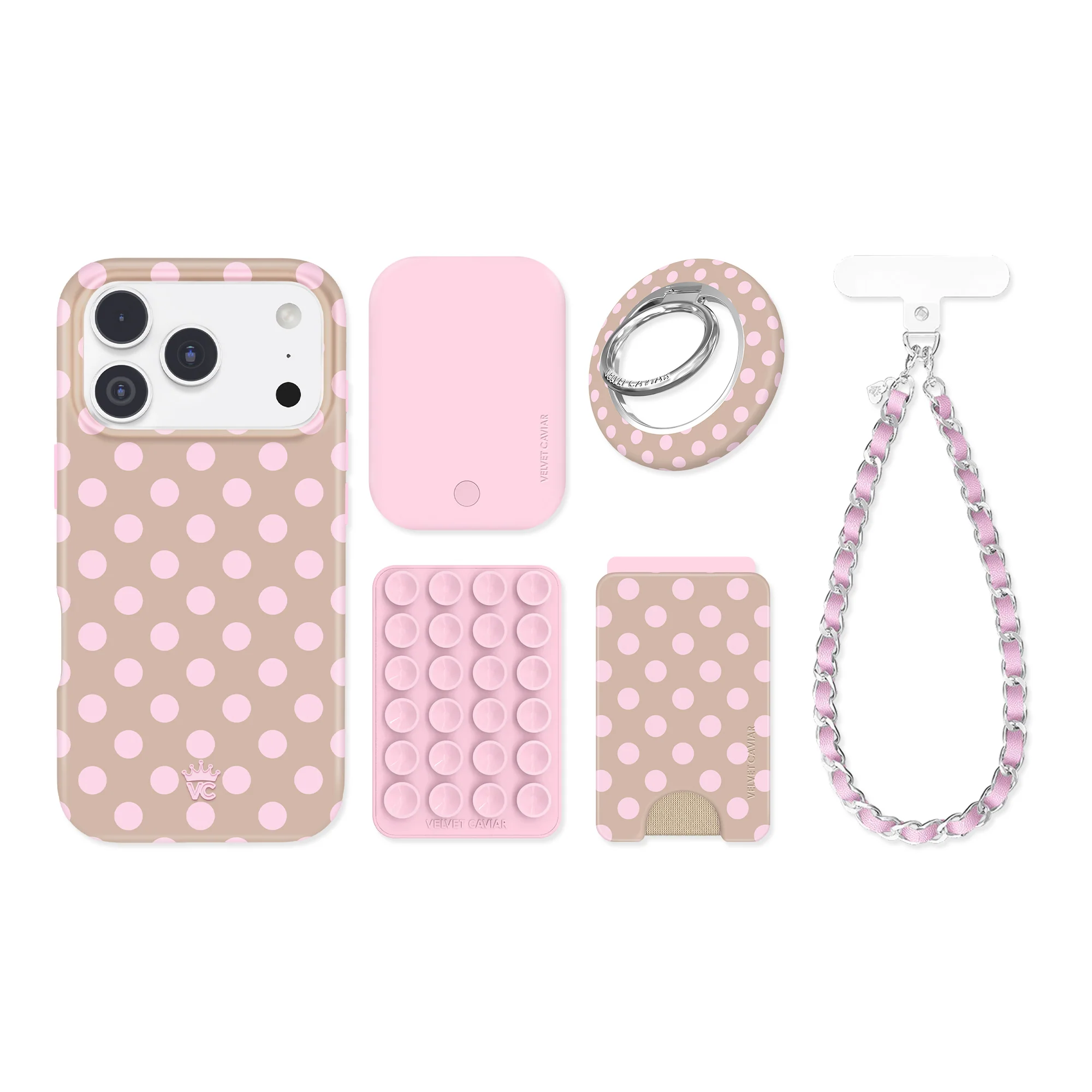 Brown Sugar Polka Dot iPhone Bundle Set - Image 99