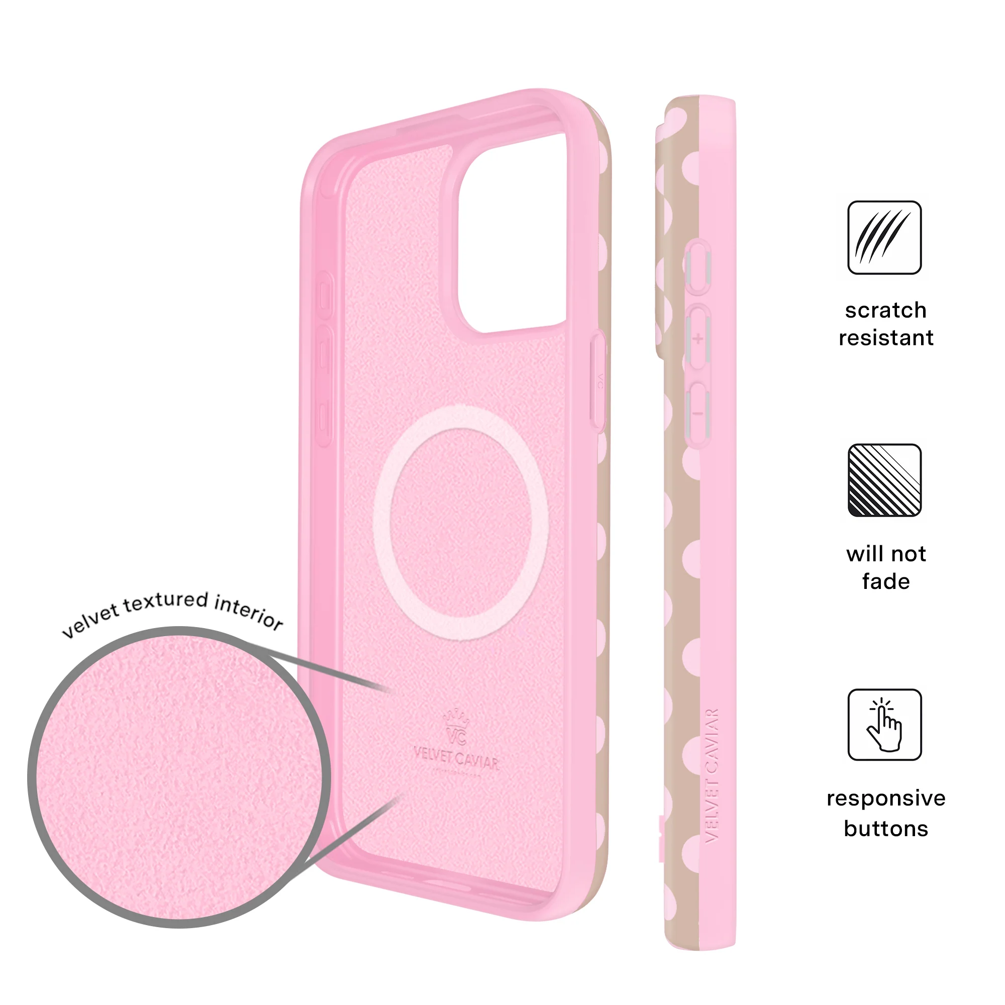 Brown Sugar Polka Dot iPhone Case - Image 35