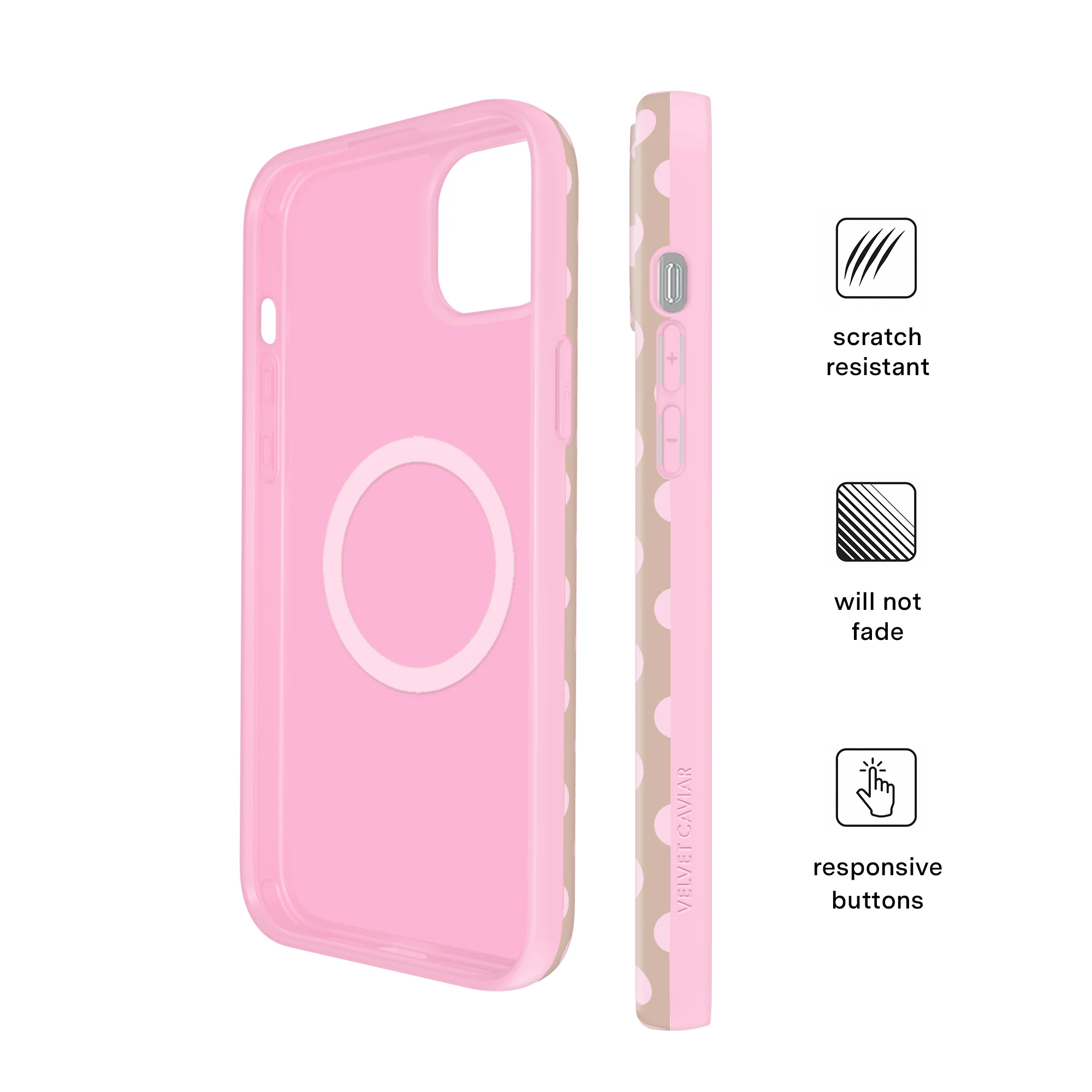 Brown Sugar Polka Dot iPhone Case - Image 5