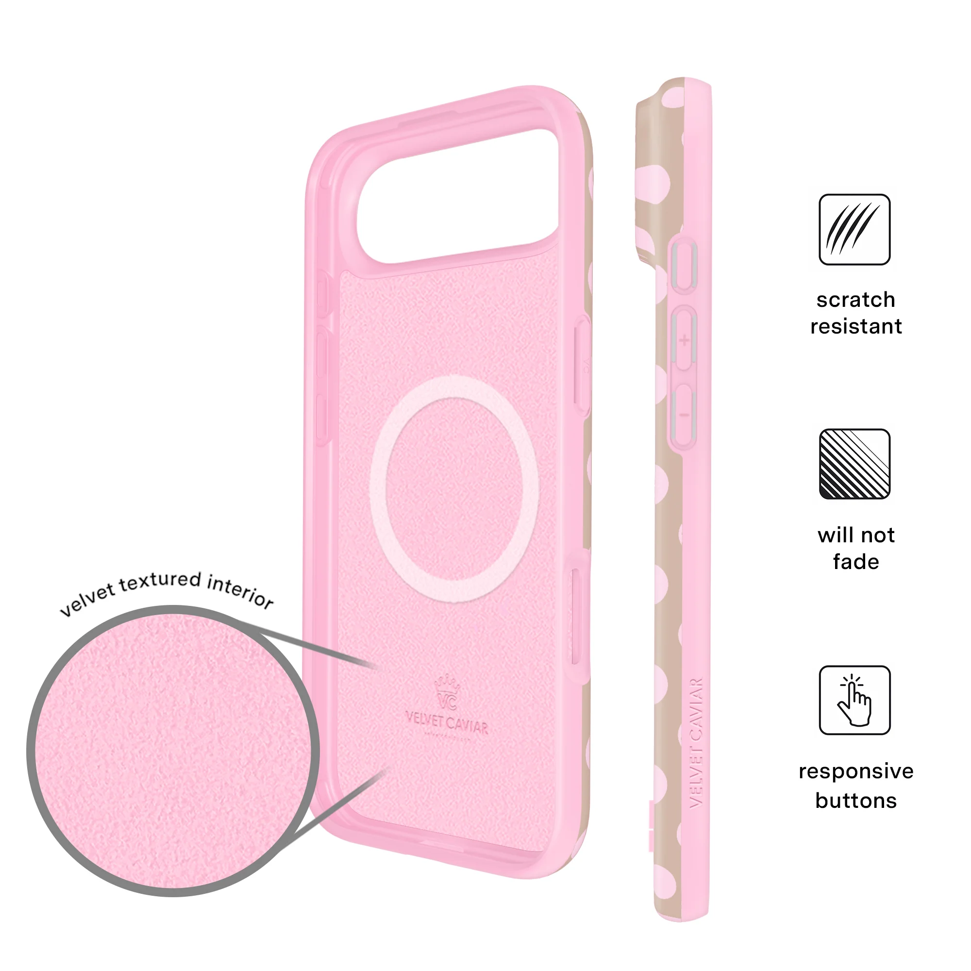 Brown Sugar Polka Dot iPhone Case - Image 65