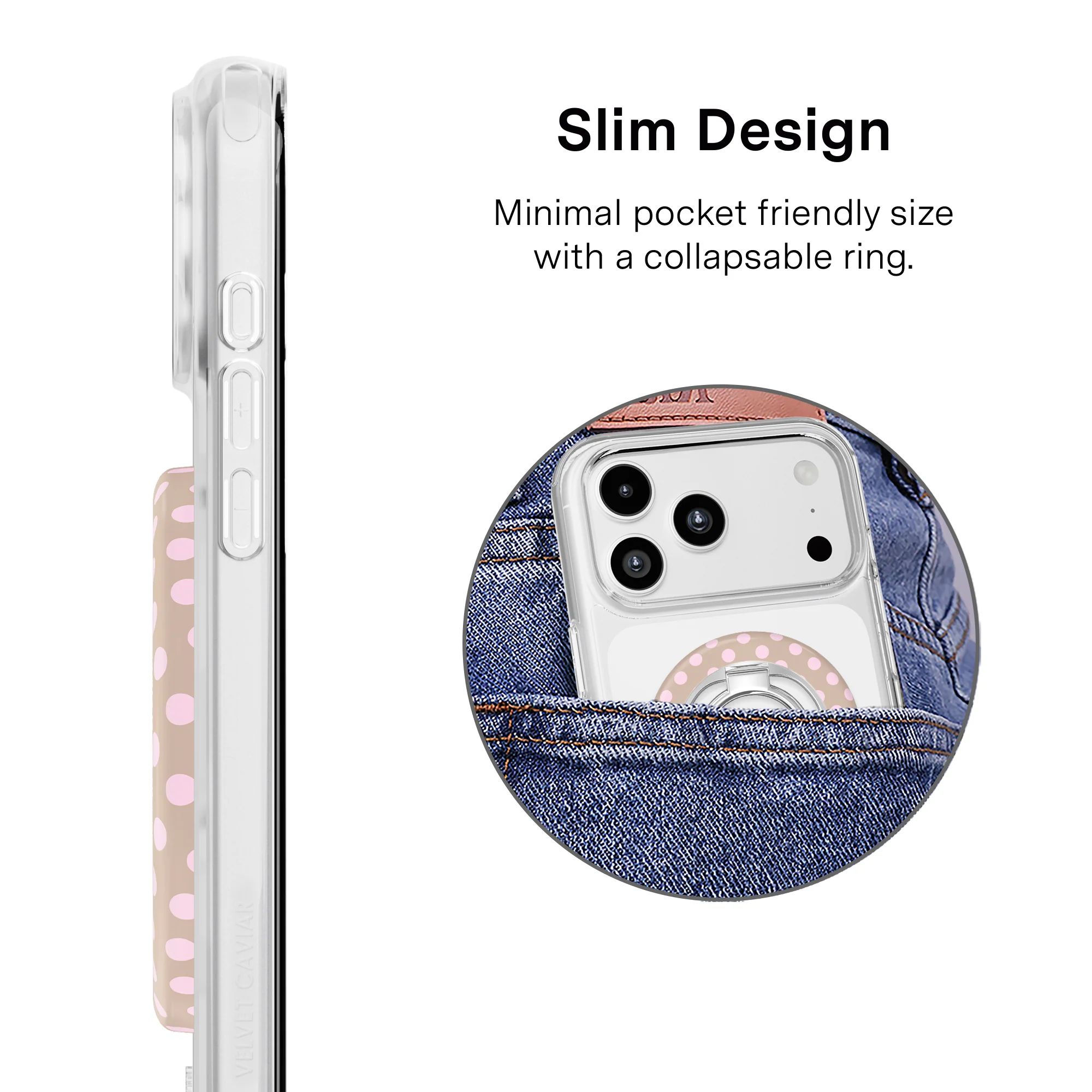 Brown Sugar Polka Dot MagSafe Grip Ring - Image 4