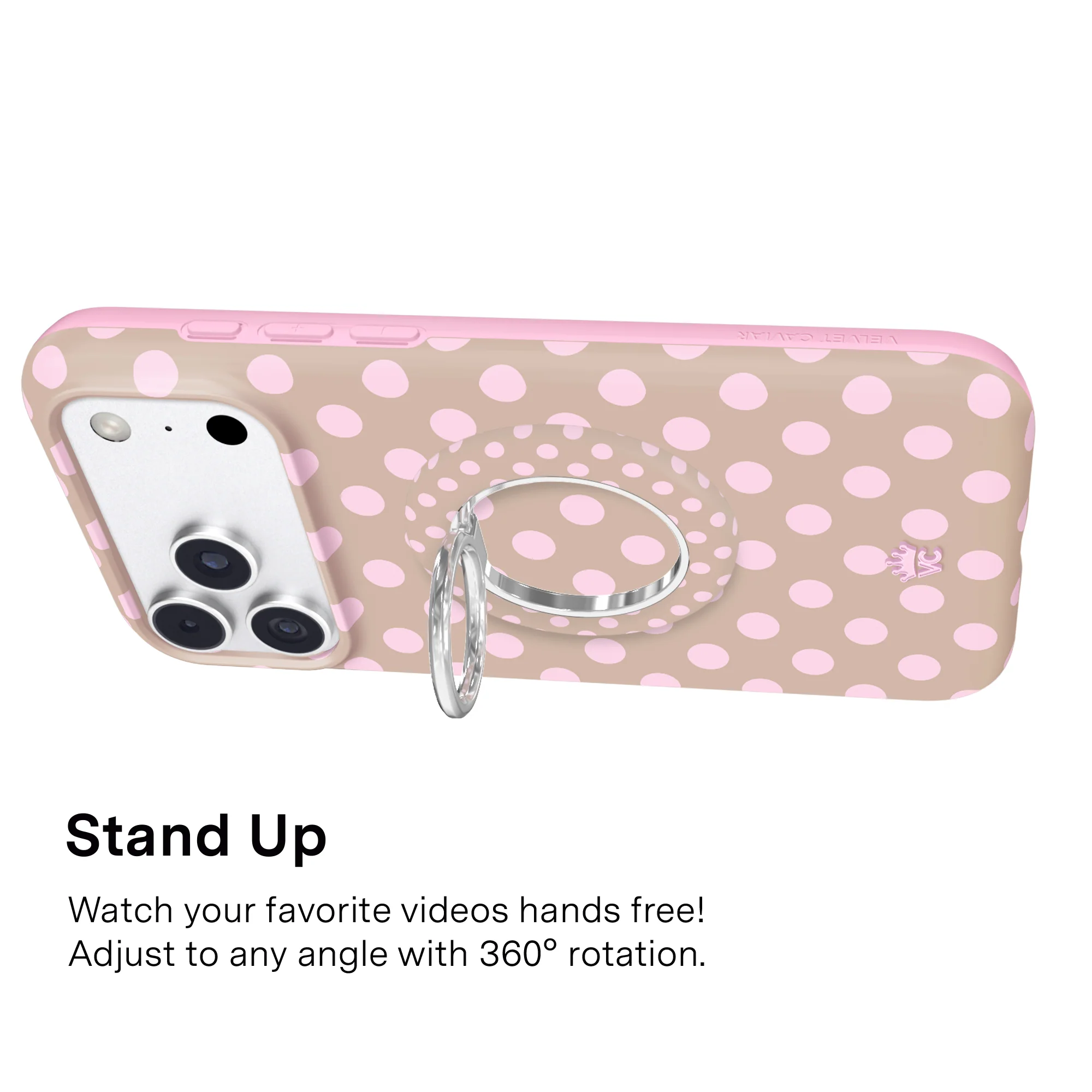 Brown Sugar Polka Dot MagSafe Grip Ring - Image 5