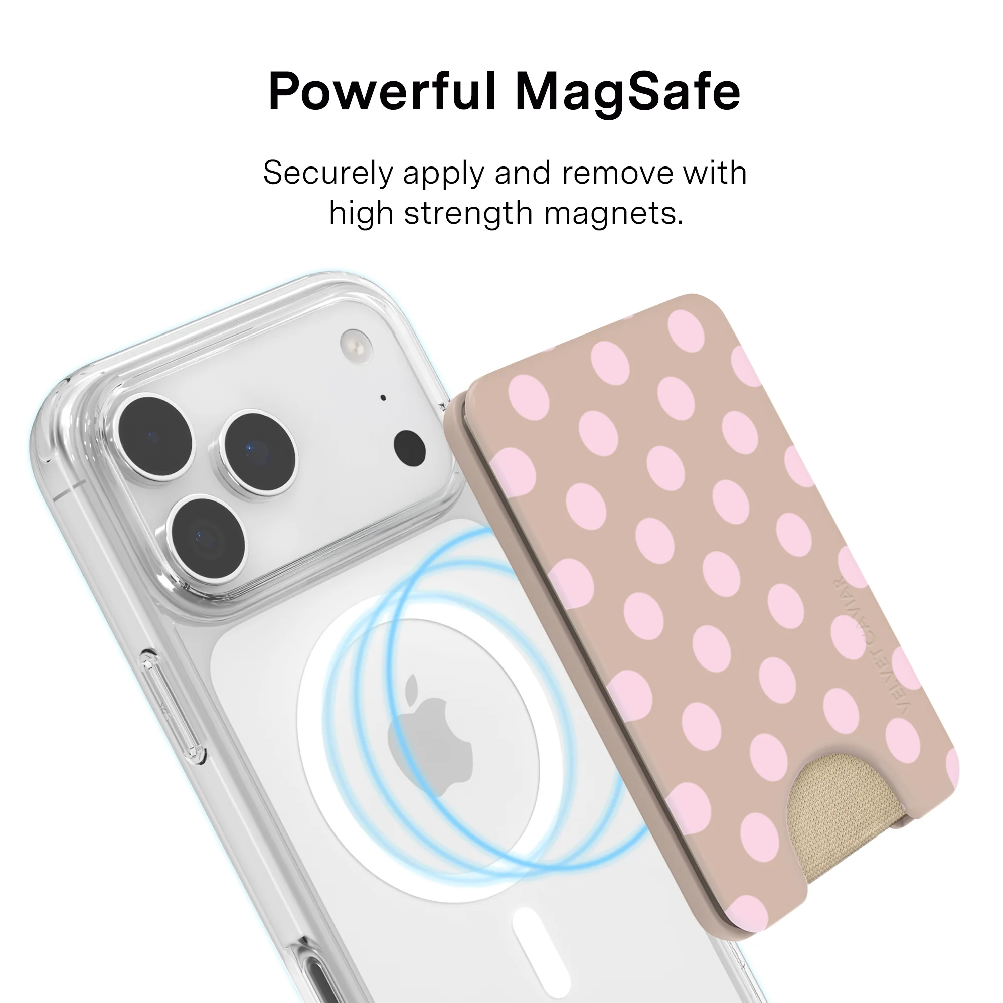 Brown Sugar Polka Dot MagSafe Wallet - Image 4