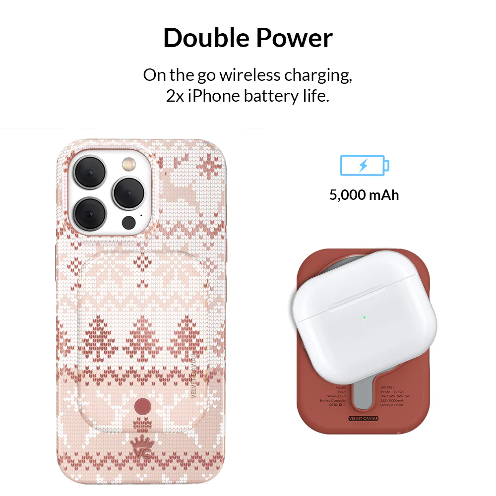 Cozy Chai Sweater MagSafe Battery Power Pack - Image 3