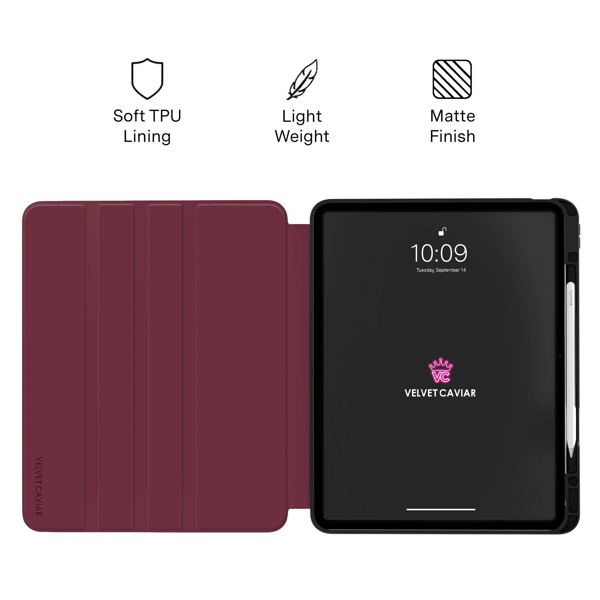 Burgundy 1990 iPad Case - Image 36