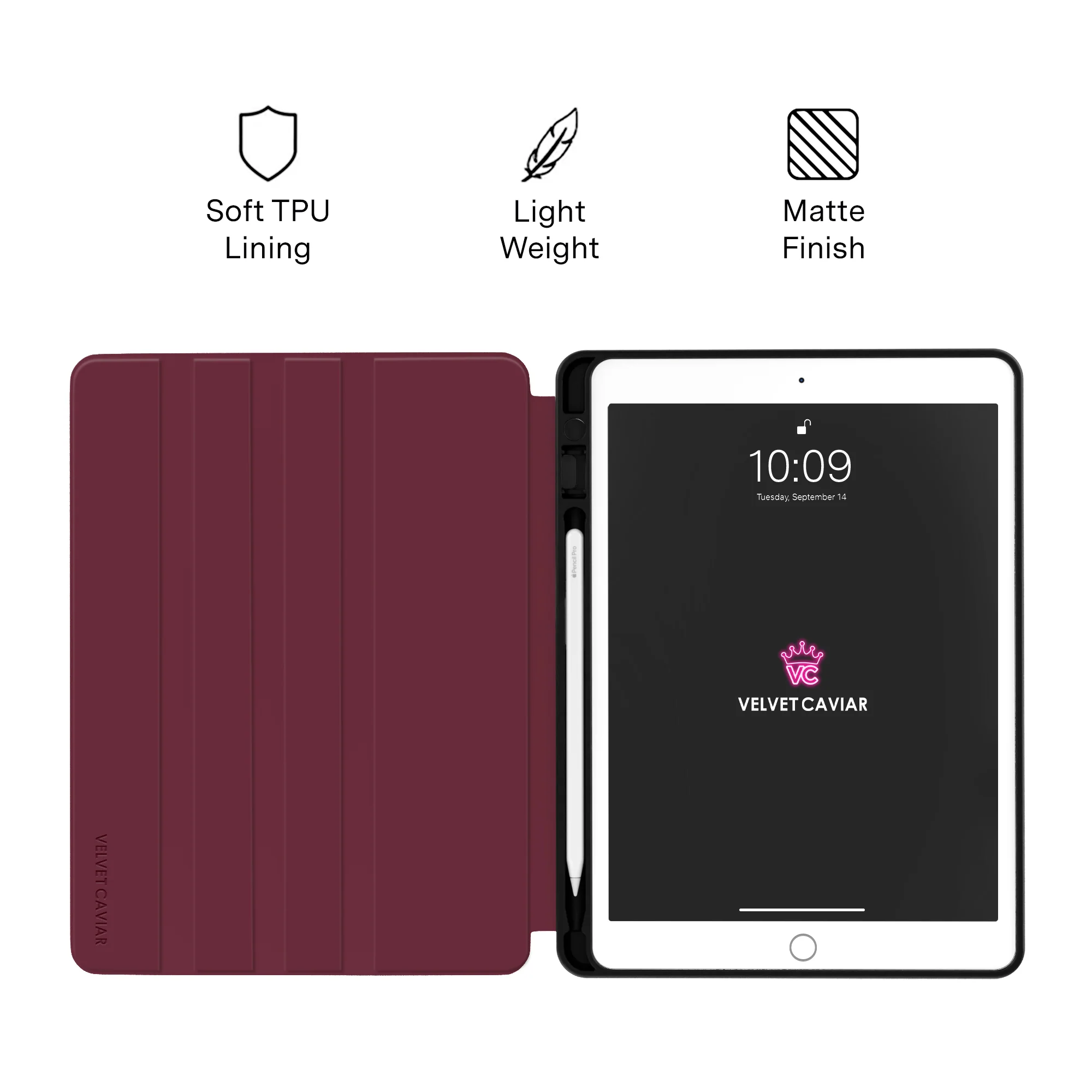 Burgundy 1990 iPad Case - Image 6