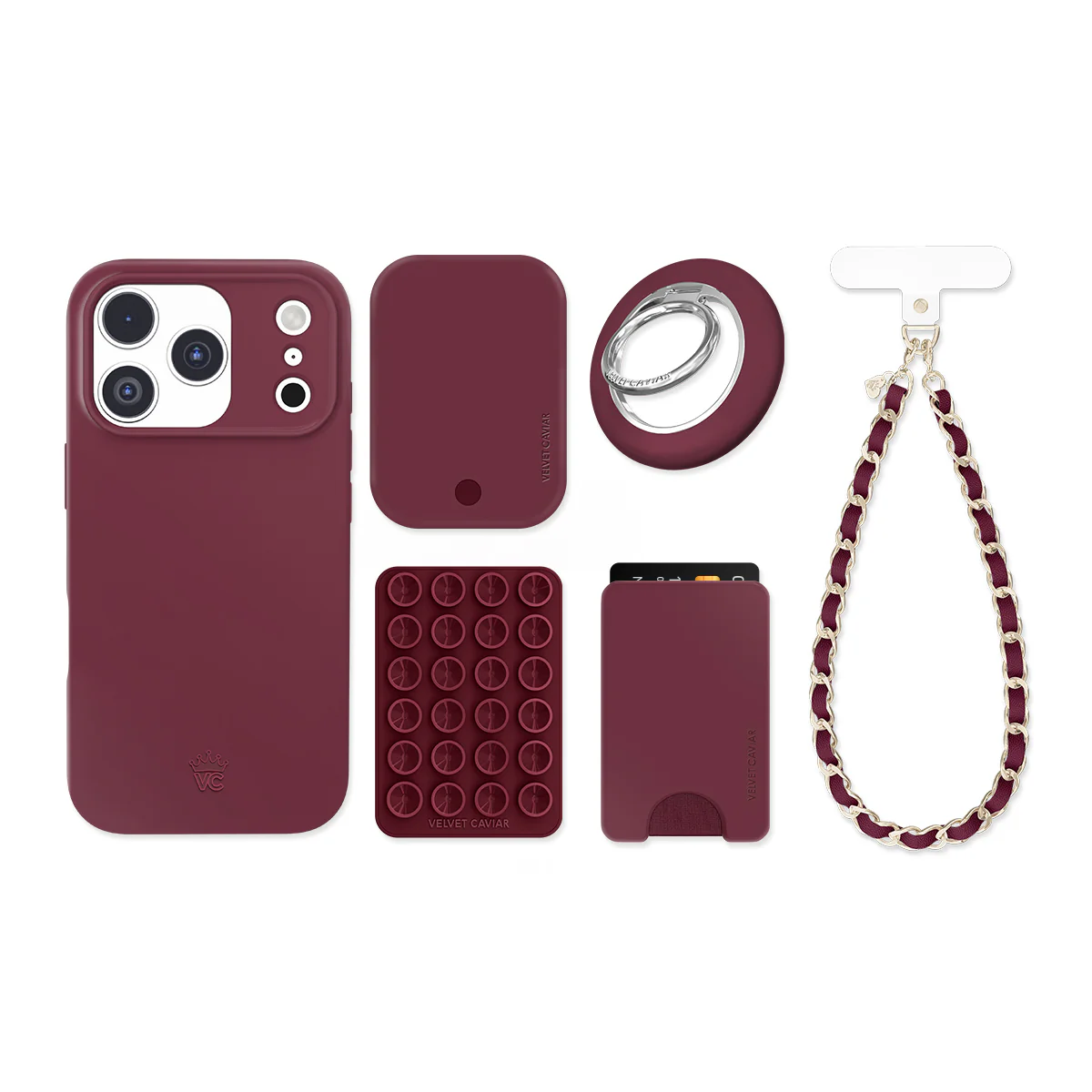 Burgundy 1990 iPhone Bundle Set - Image 21