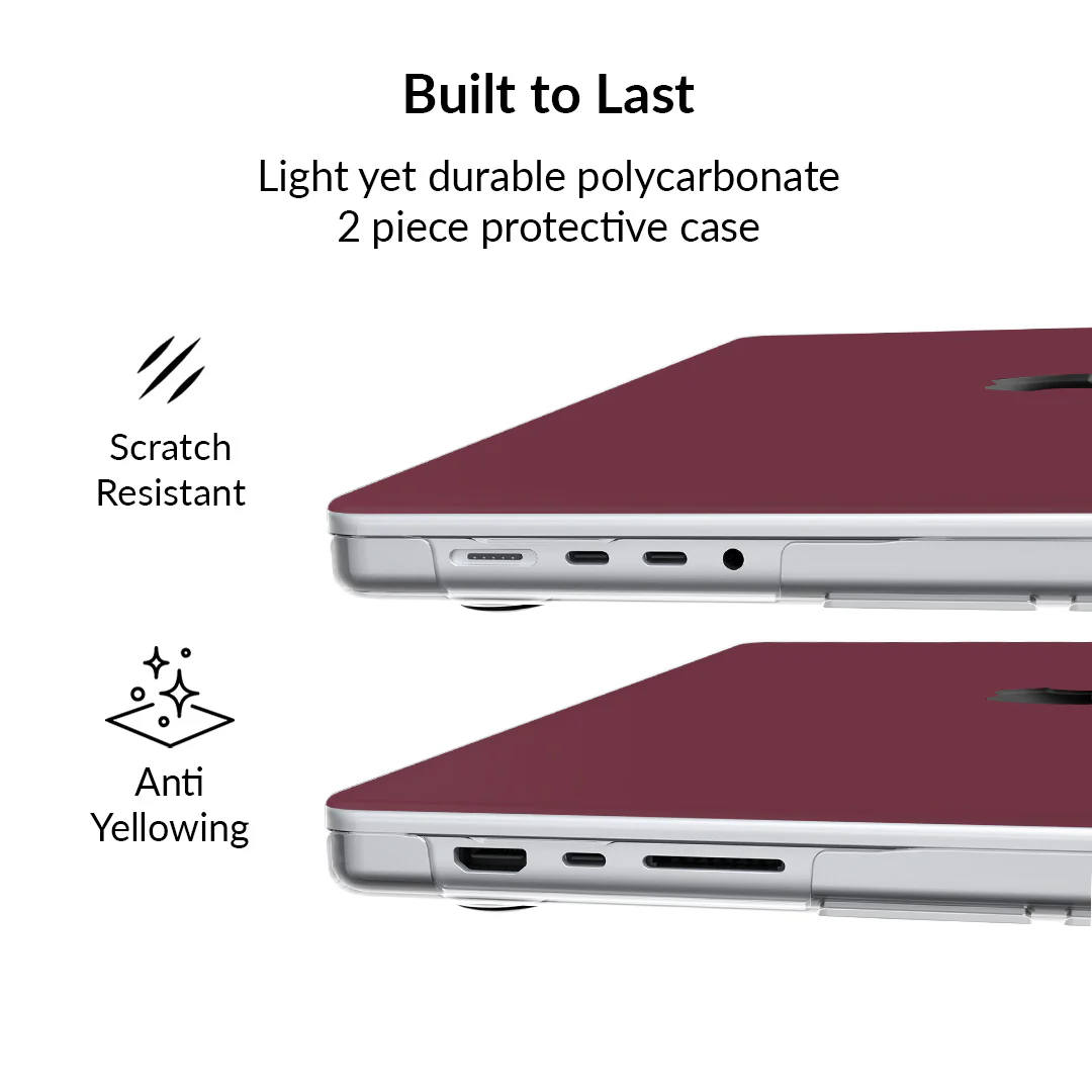 Burgundy 1990 MacBook Case - Image 34