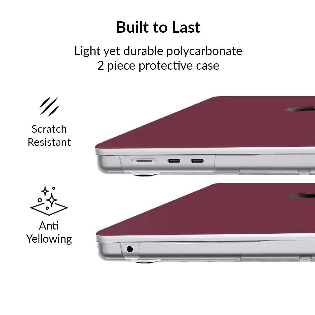 Burgundy 1990 MacBook Case - Image 4
