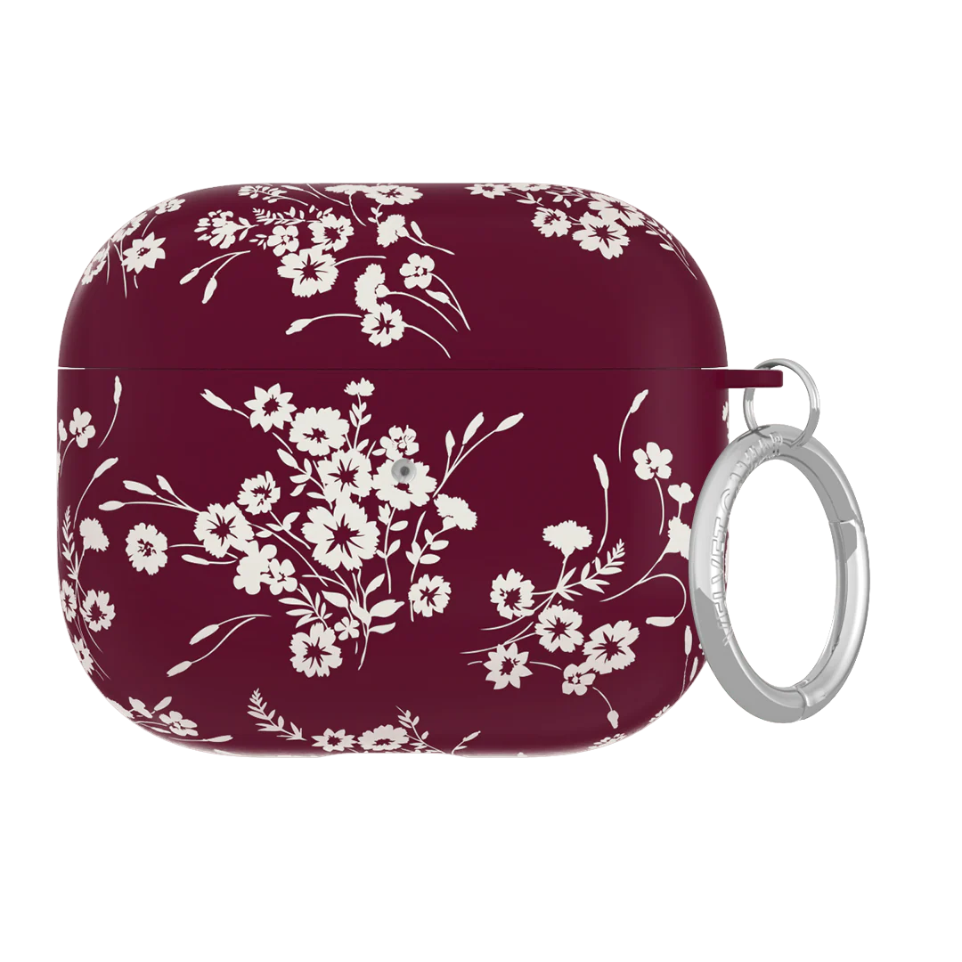 French Burgundy Floral AirPod Case - Image 12