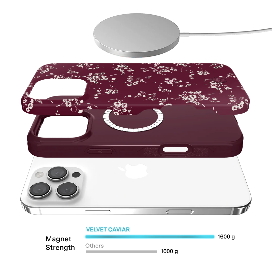 French Burgundy Floral iPhone Case - Image 10