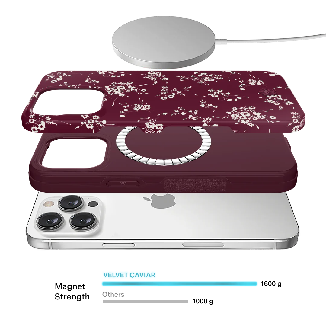 French Burgundy Floral iPhone Case - Image 34