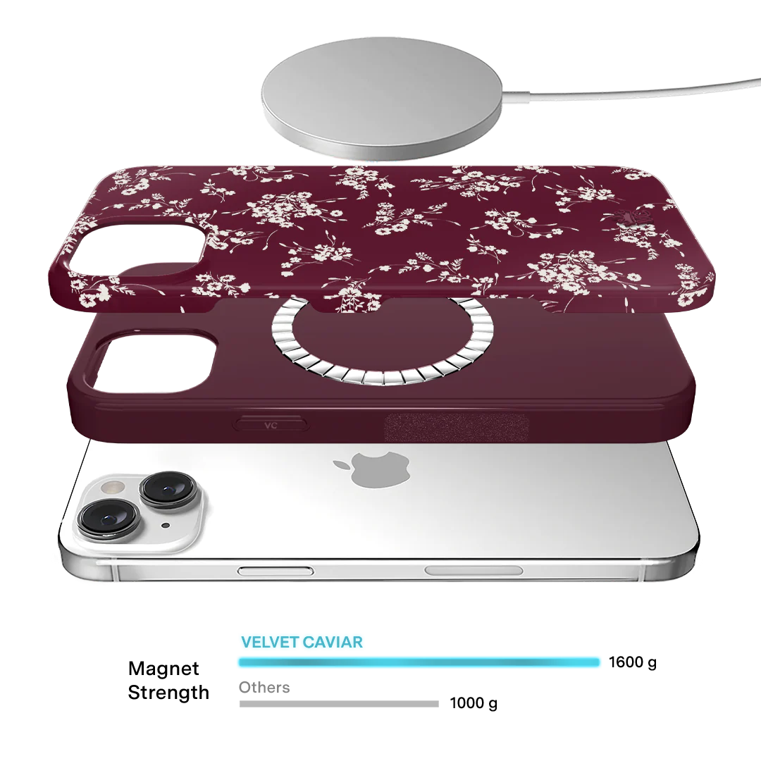 French Burgundy Floral iPhone Case - Image 46