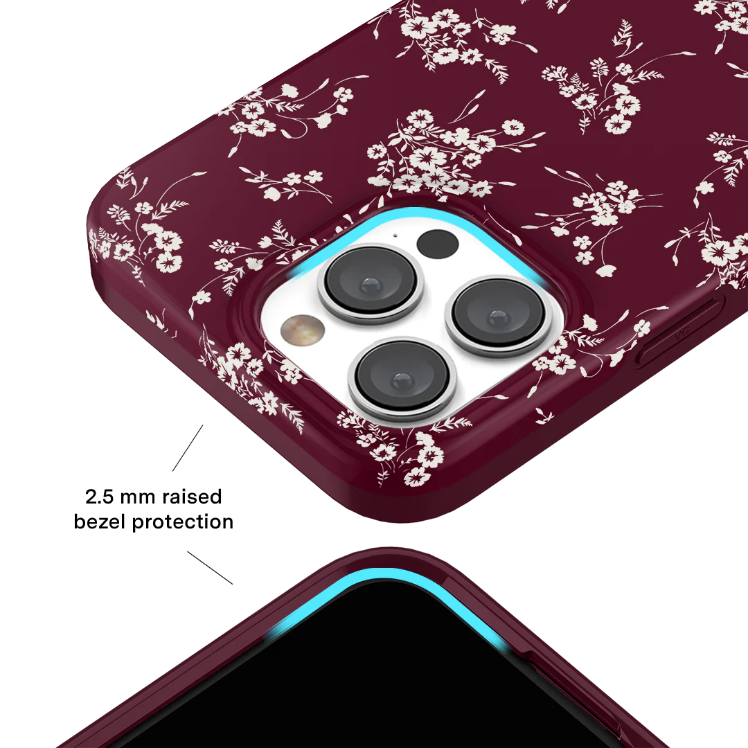 French Burgundy Floral iPhone Case - Image 51