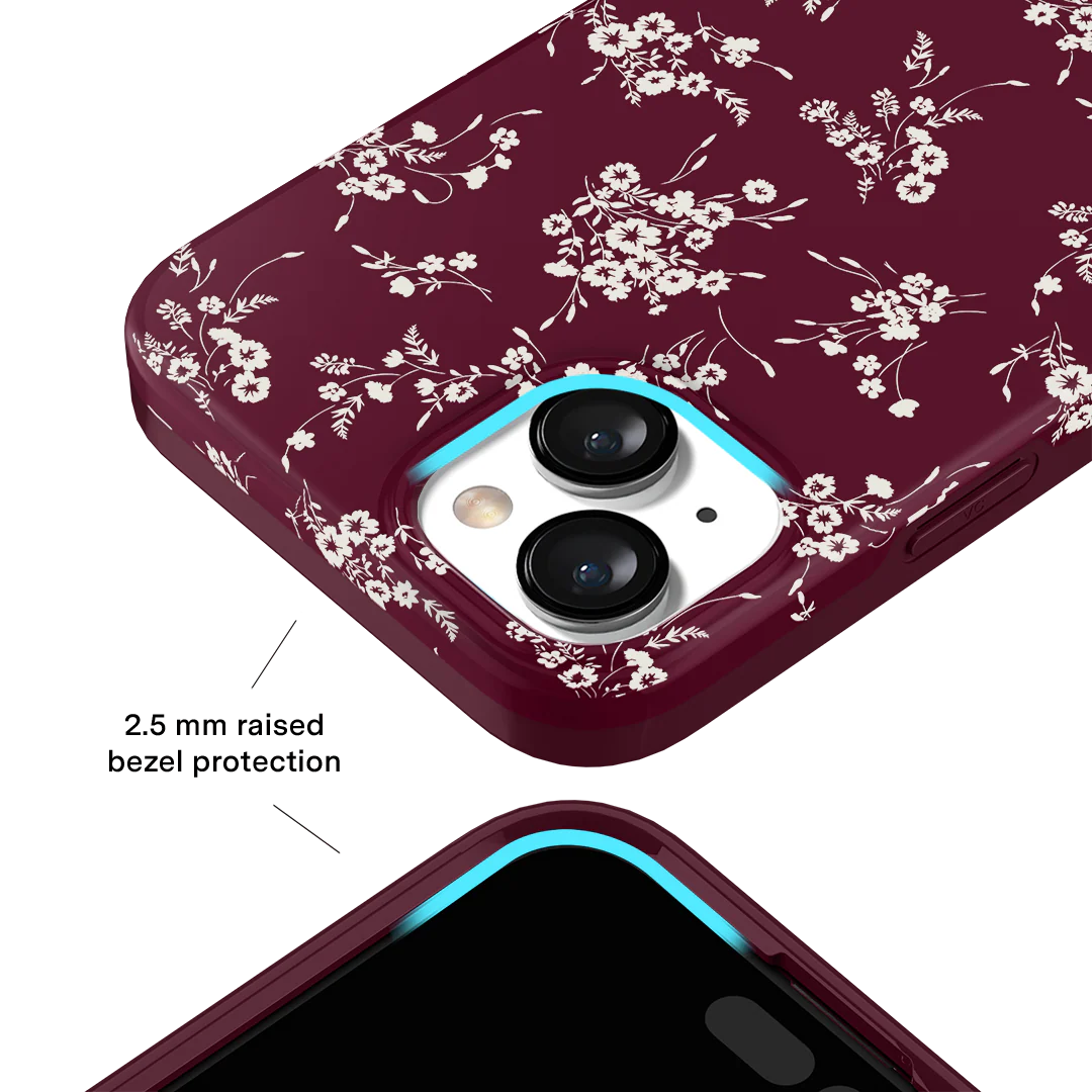 French Burgundy Floral iPhone Case - Image 63