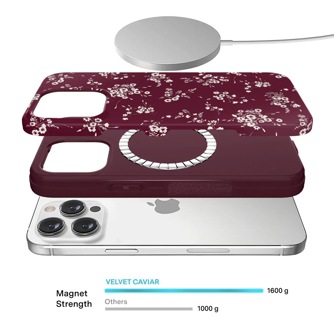 French Burgundy Floral iPhone Case - Image 82