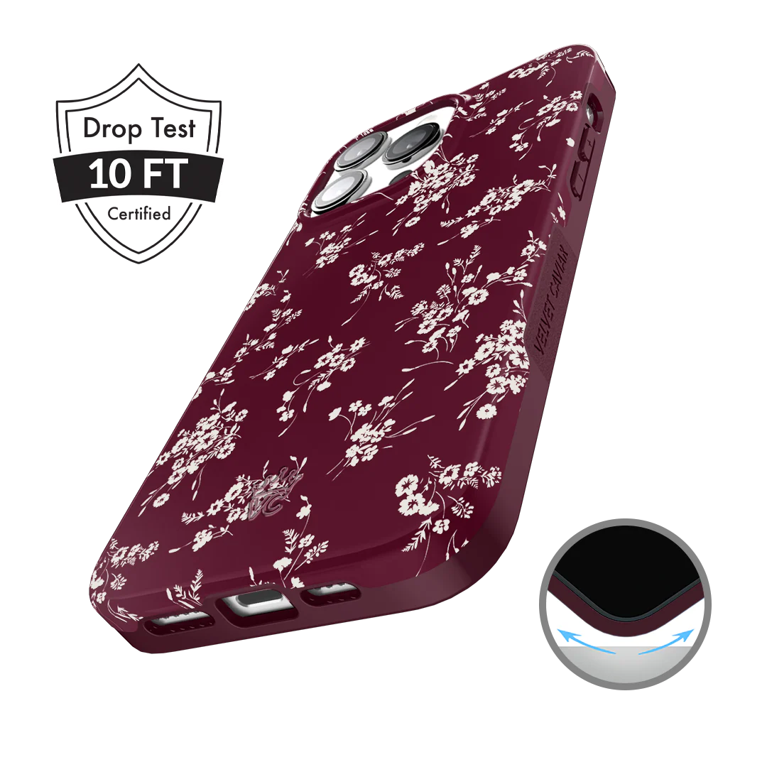 French Burgundy Floral iPhone Case - Image 83