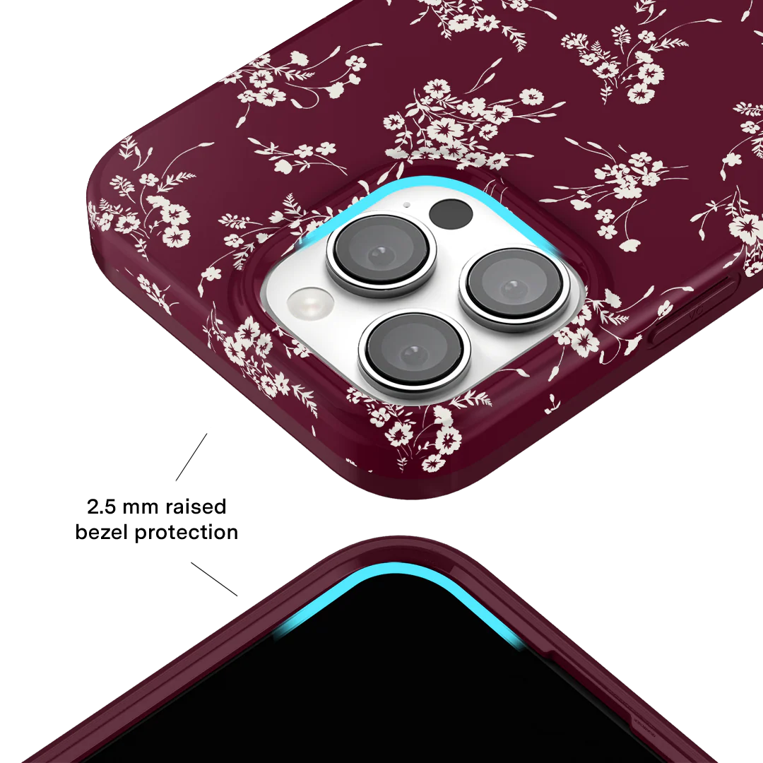 French Burgundy Floral iPhone Case - Image 9