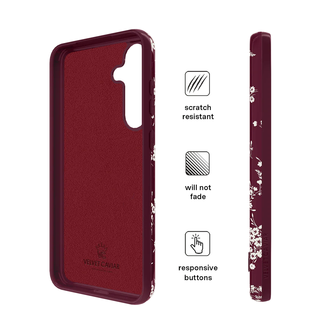 French Burgundy Floral Samsung Case - Image 12