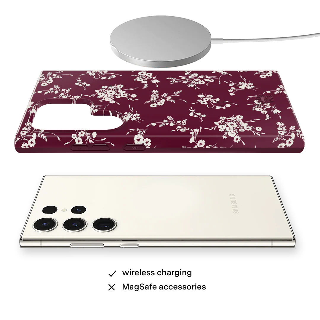 French Burgundy Floral Samsung Case - Image 16