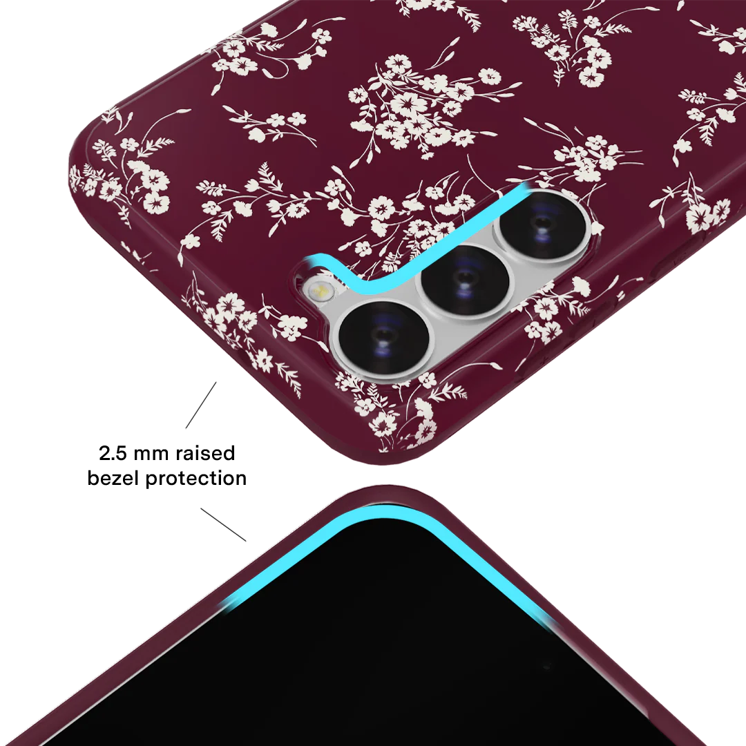 French Burgundy Floral Samsung Case - Image 21