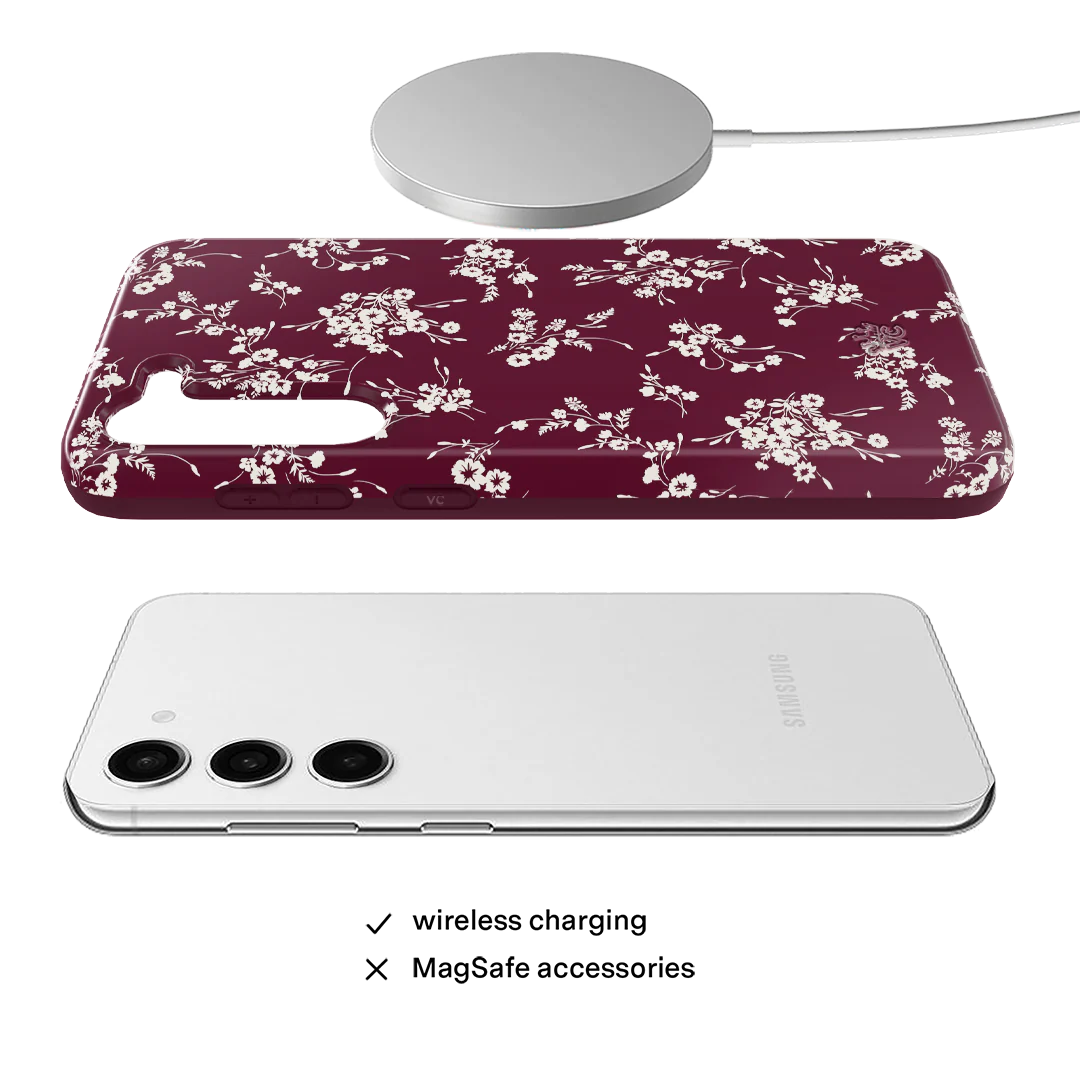French Burgundy Floral Samsung Case - Image 22