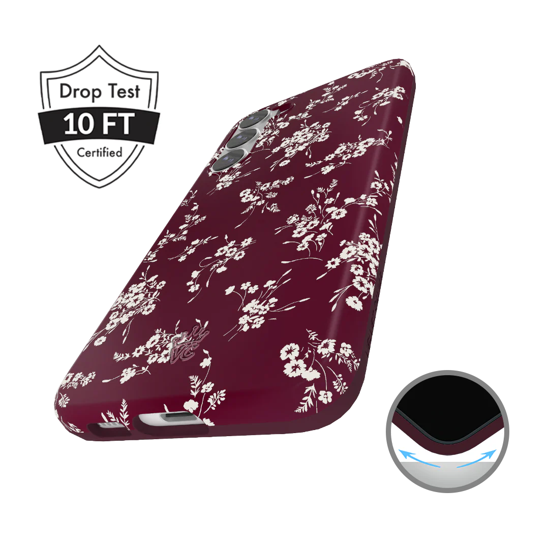 French Burgundy Floral Samsung Case - Image 23