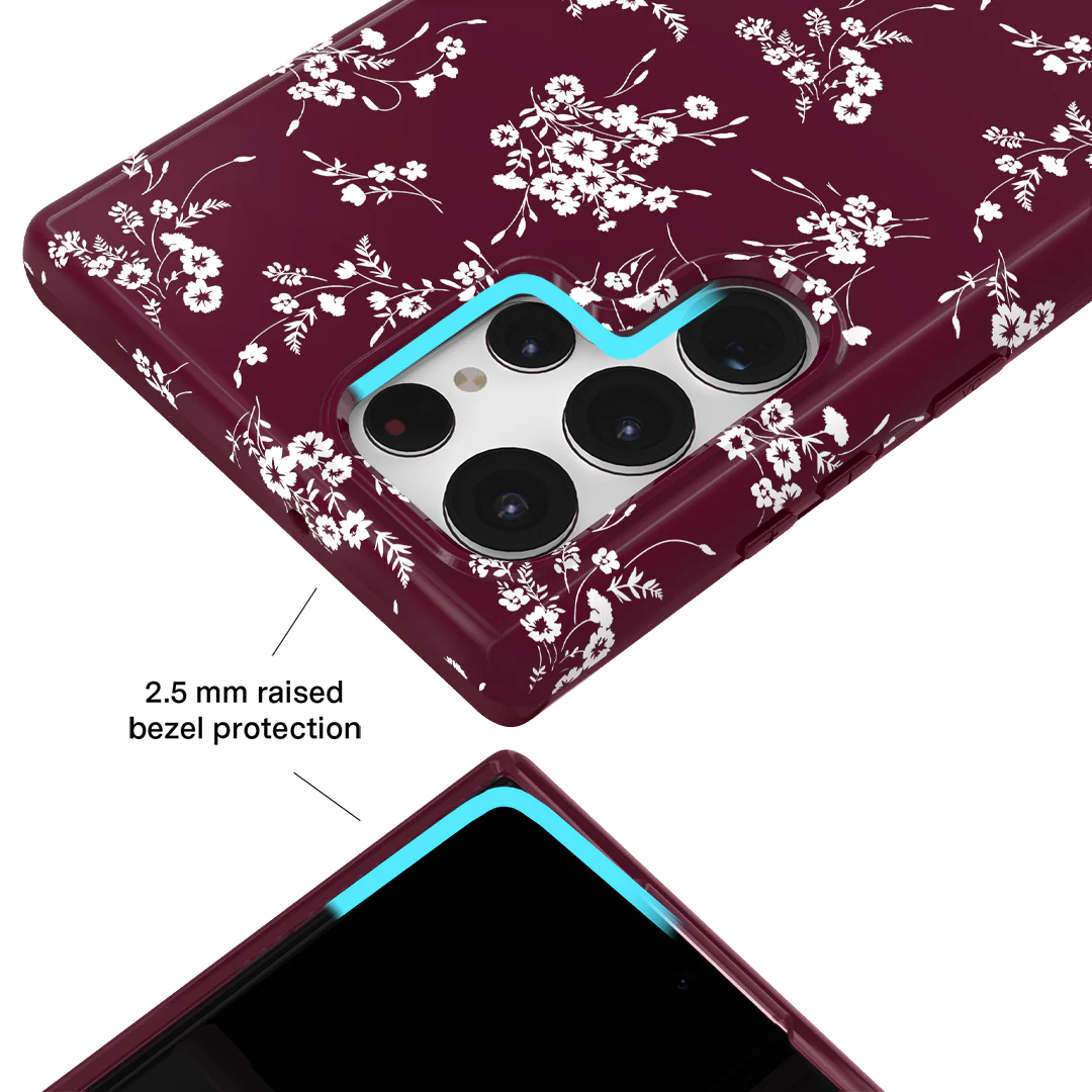 French Burgundy Floral Samsung Case - Image 34