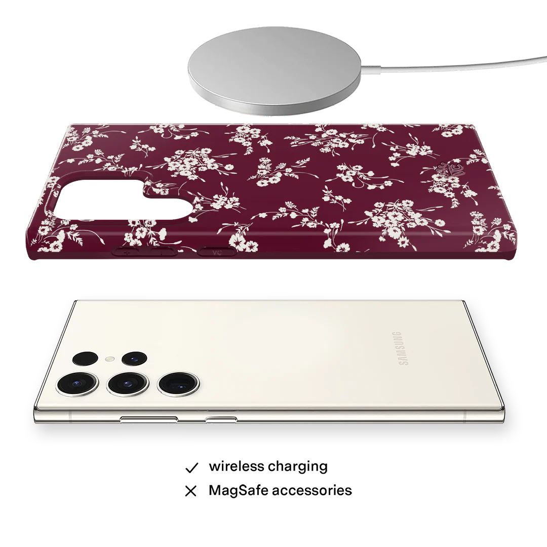 French Burgundy Floral Samsung Case - Image 35