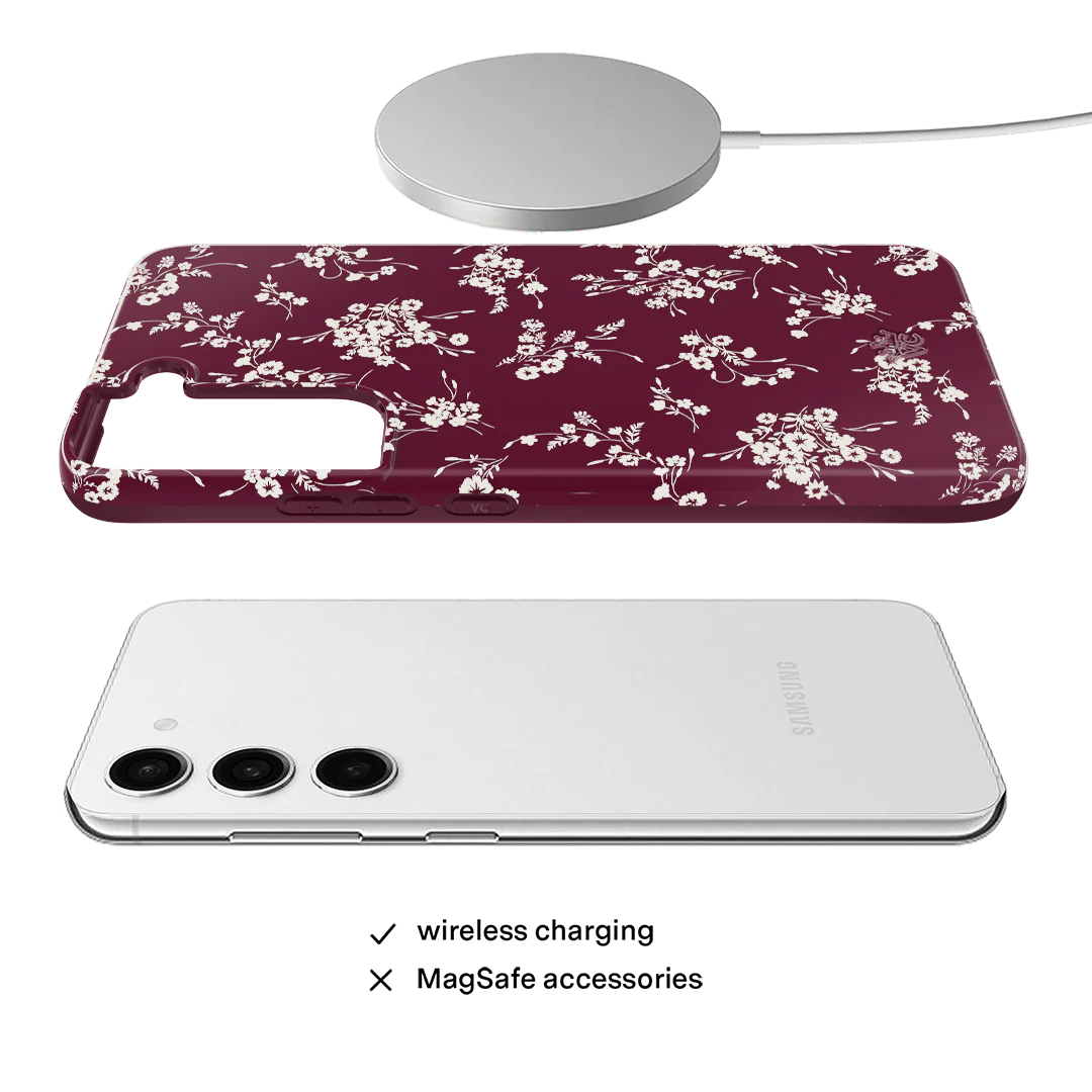 French Burgundy Floral Samsung Case - Image 41