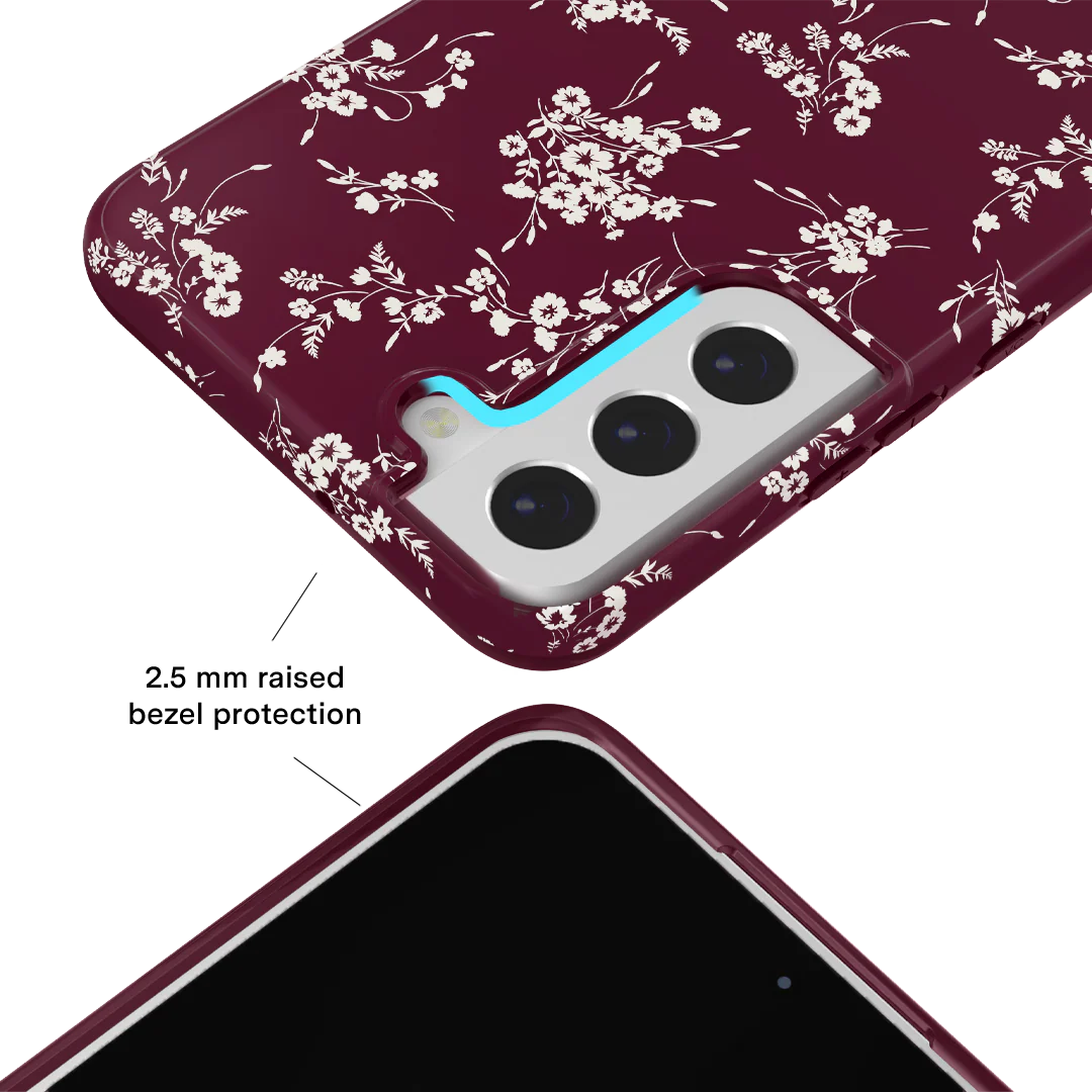 French Burgundy Floral Samsung Case - Image 46