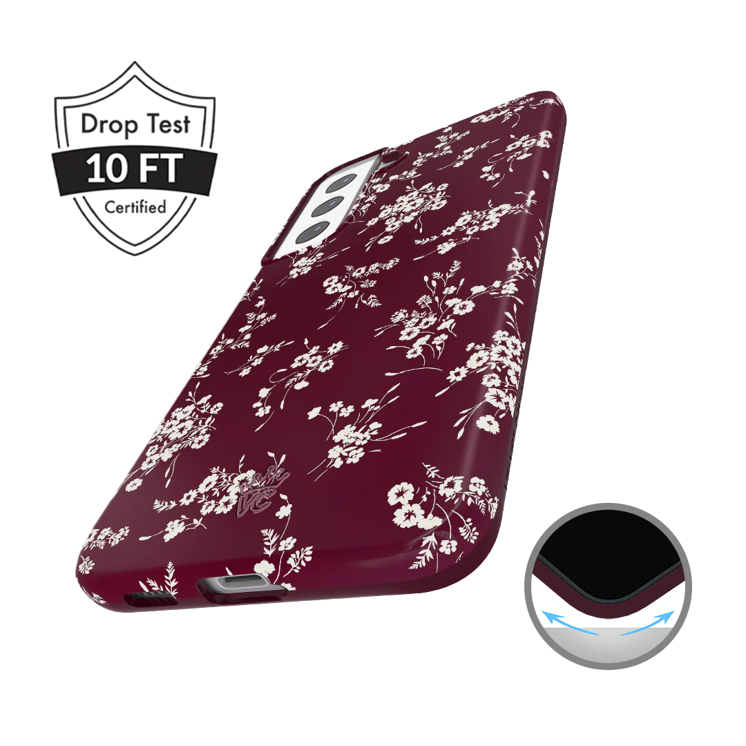 French Burgundy Floral Samsung Case - Image 48