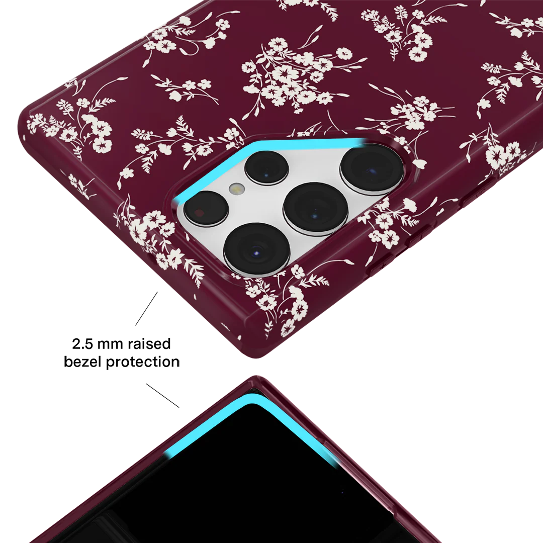French Burgundy Floral Samsung Case - Image 51