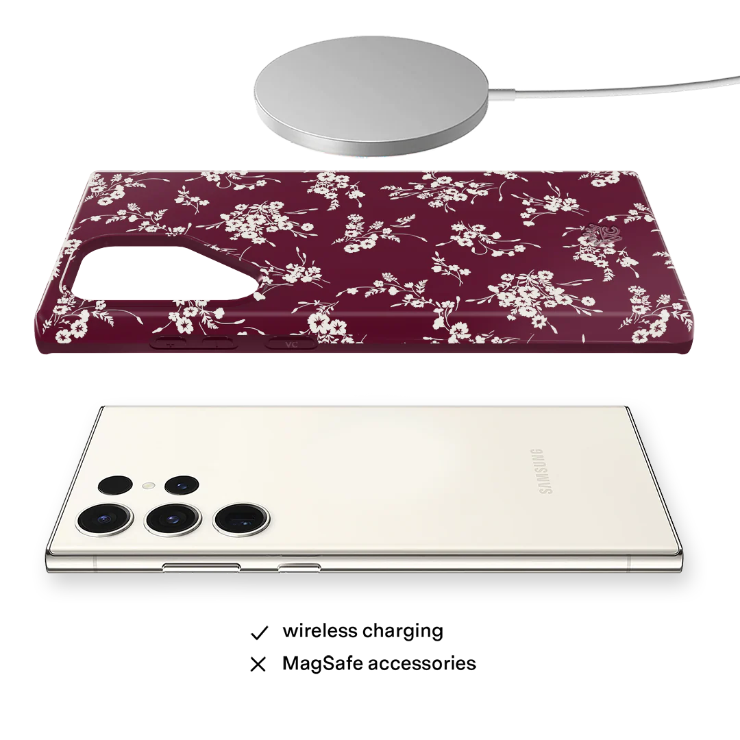 French Burgundy Floral Samsung Case - Image 53