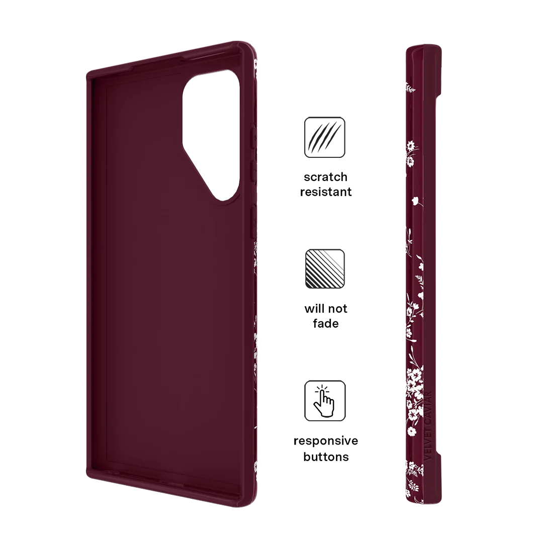French Burgundy Floral Samsung Case - Image 54