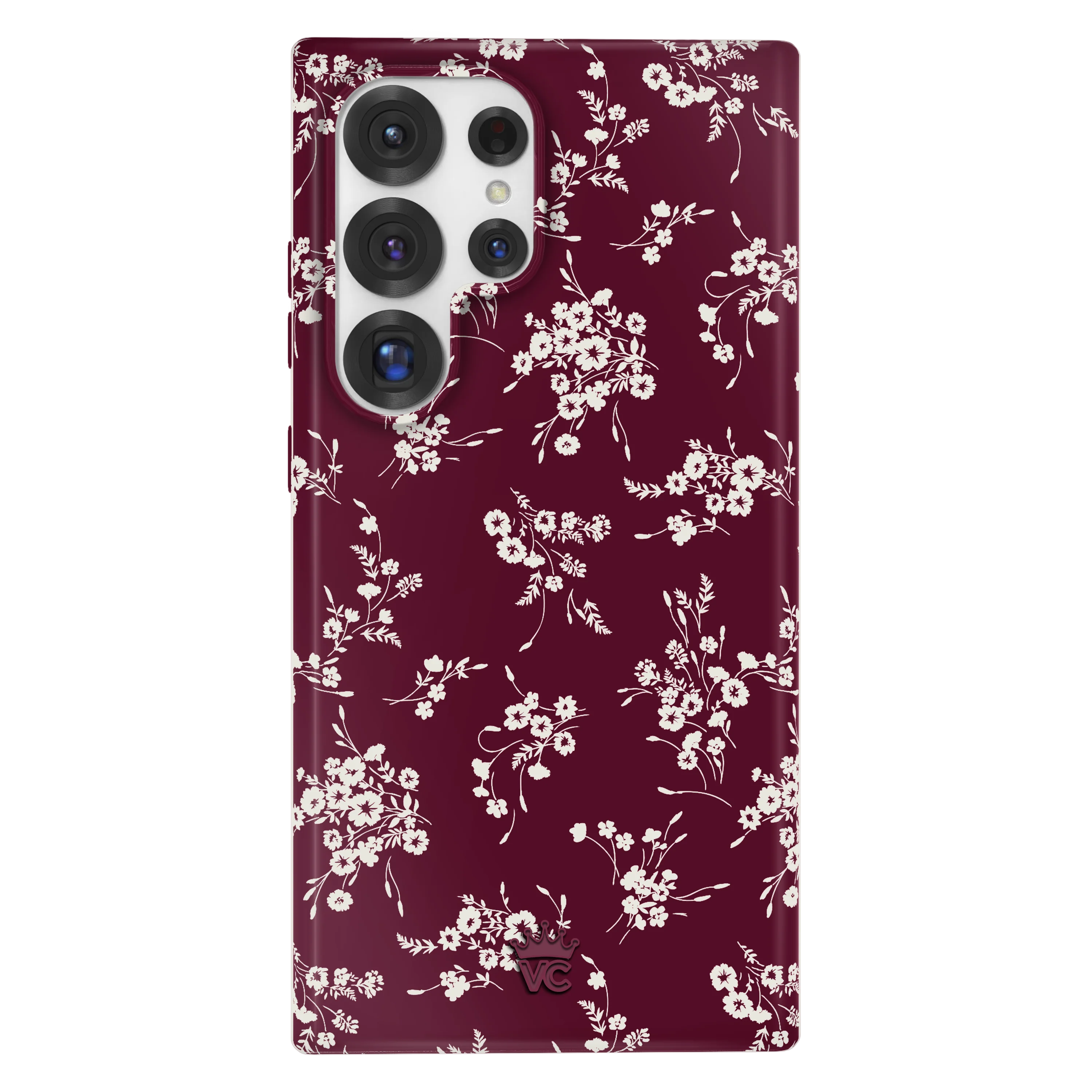French Burgundy Floral Samsung Case - Image 55